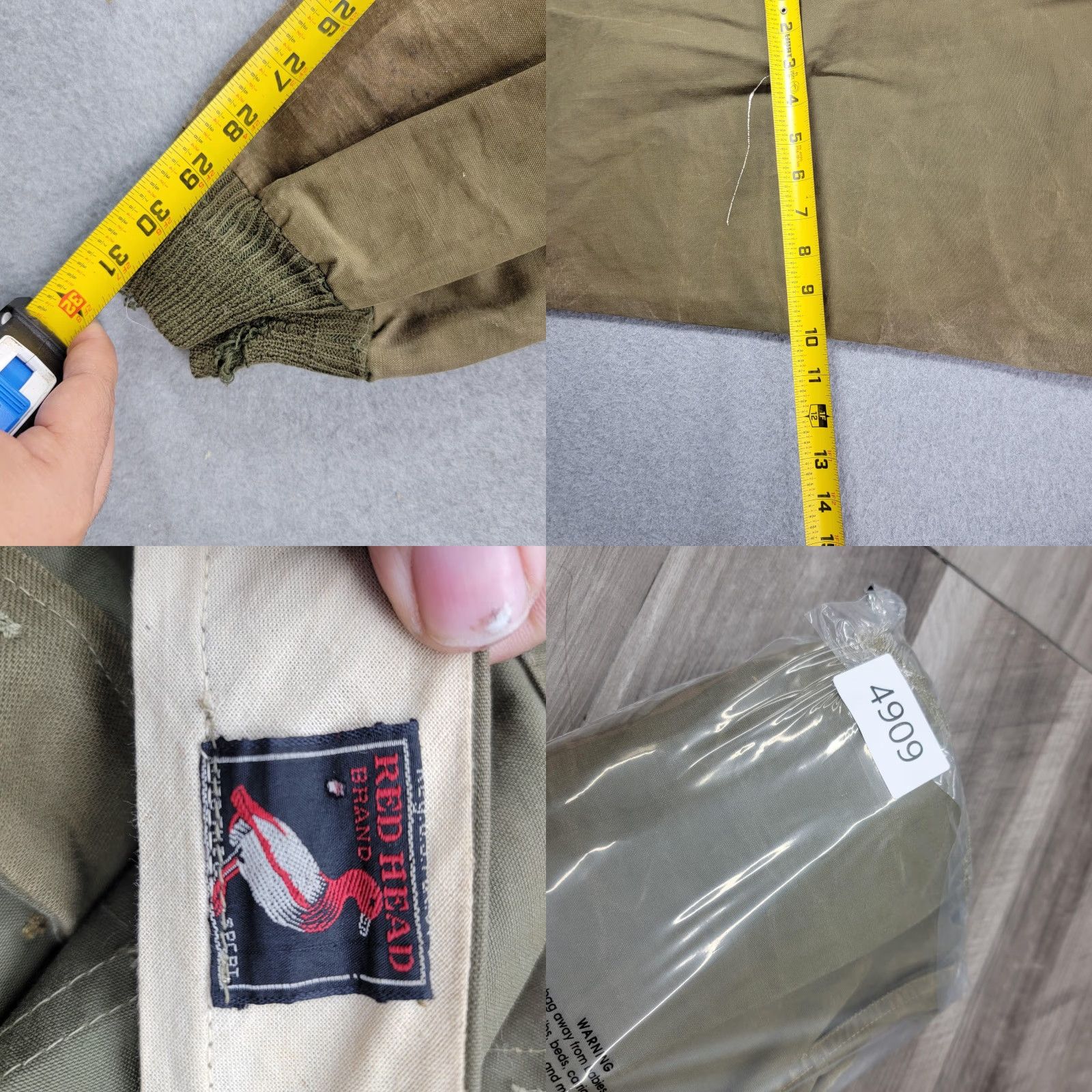 Vintage VINTAGE Red Head Brand Pants Mens Large Brown Canvas Hunting Field Cuffed Green Pockets Size US 39 - 9 Thumbnail