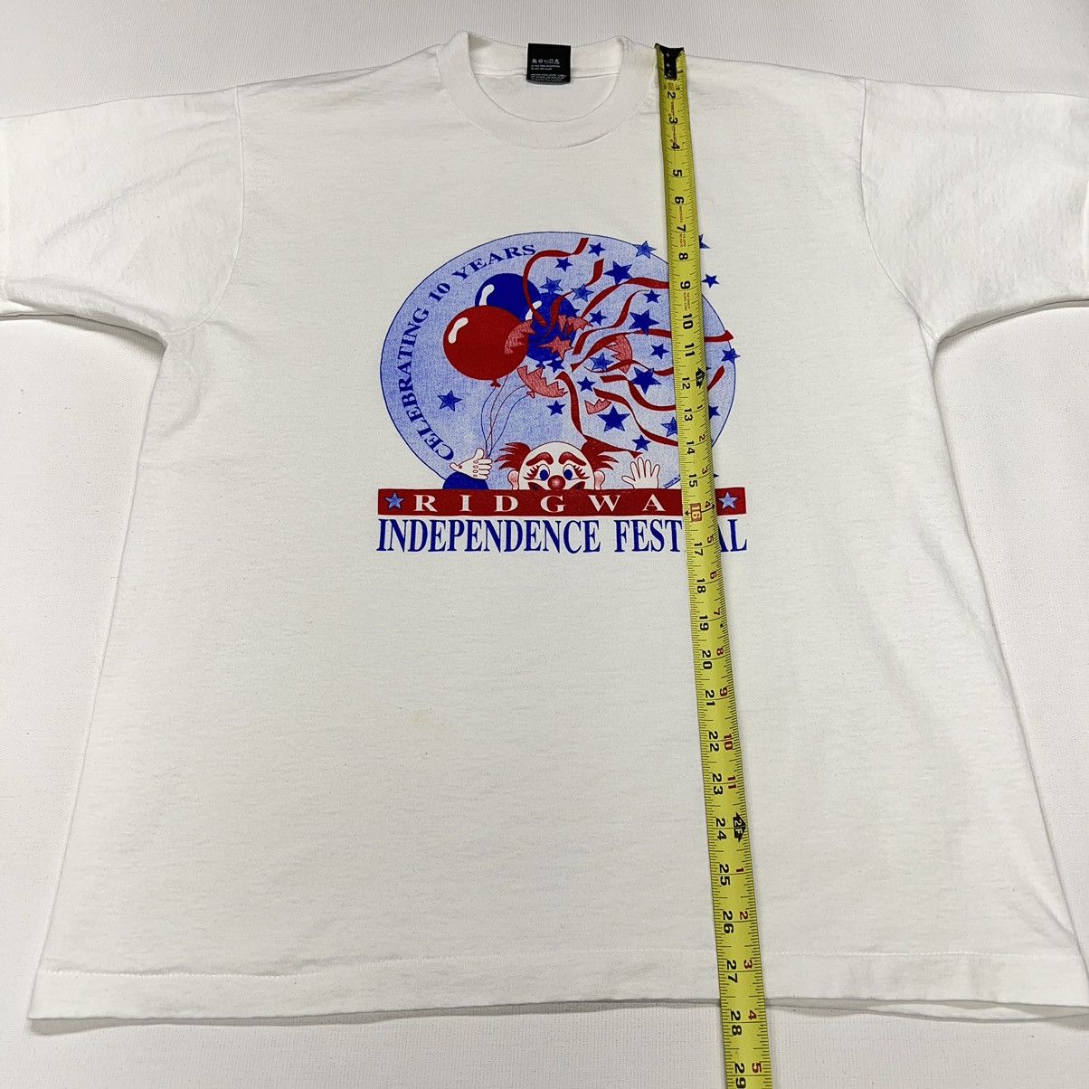 Other VTG Clown Circus Tee Shirt White Independence Single Stitch Size US XL / EU 56 / 4 - 16 Thumbnail