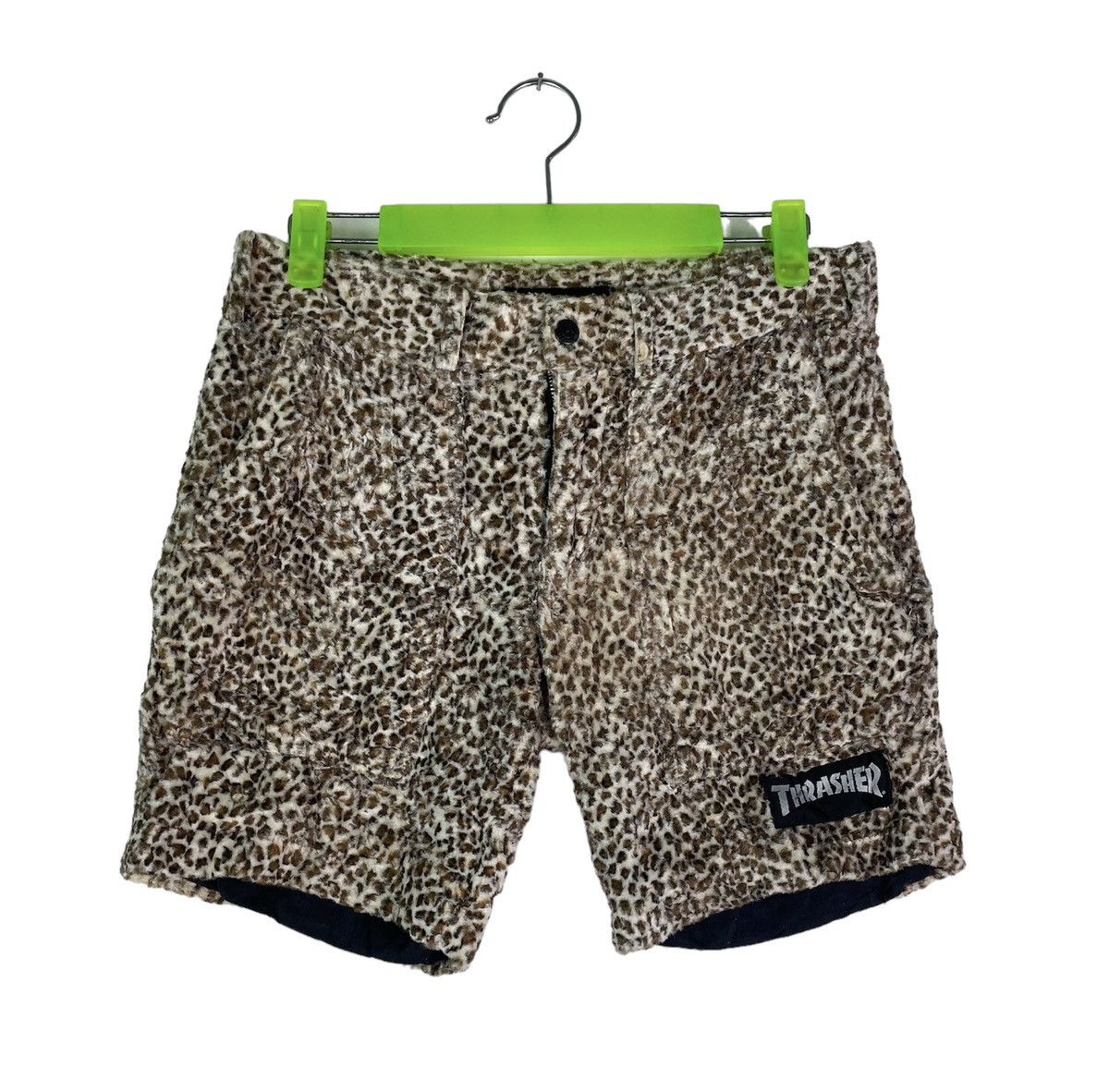 Japanese Brand × Thrasher Advantage Cycle japan x Thrasher leopard fleece shorts Size US 29 - 1 Thumbnail