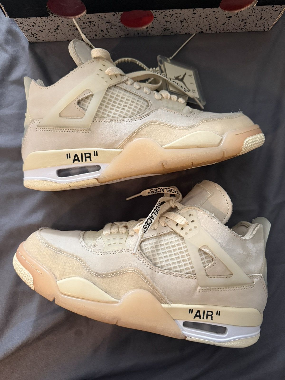 Jordan Brand × Off-White Jordan 4 Retro ‘Off-White Sail’ Size 9.5W 8M Size US 8 / EU 41 - 1 Thumbnail