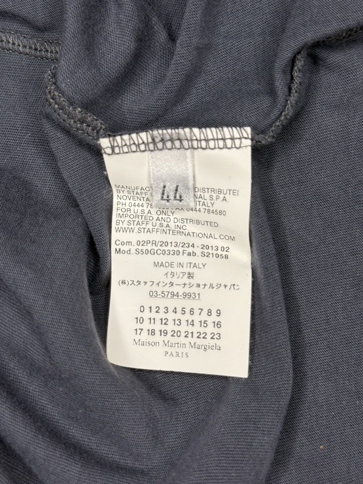 Maison Margiela Maison Margiela AW13 Gray Pocket Tee Size US S / EU 44-46 / 1 - 3 Thumbnail