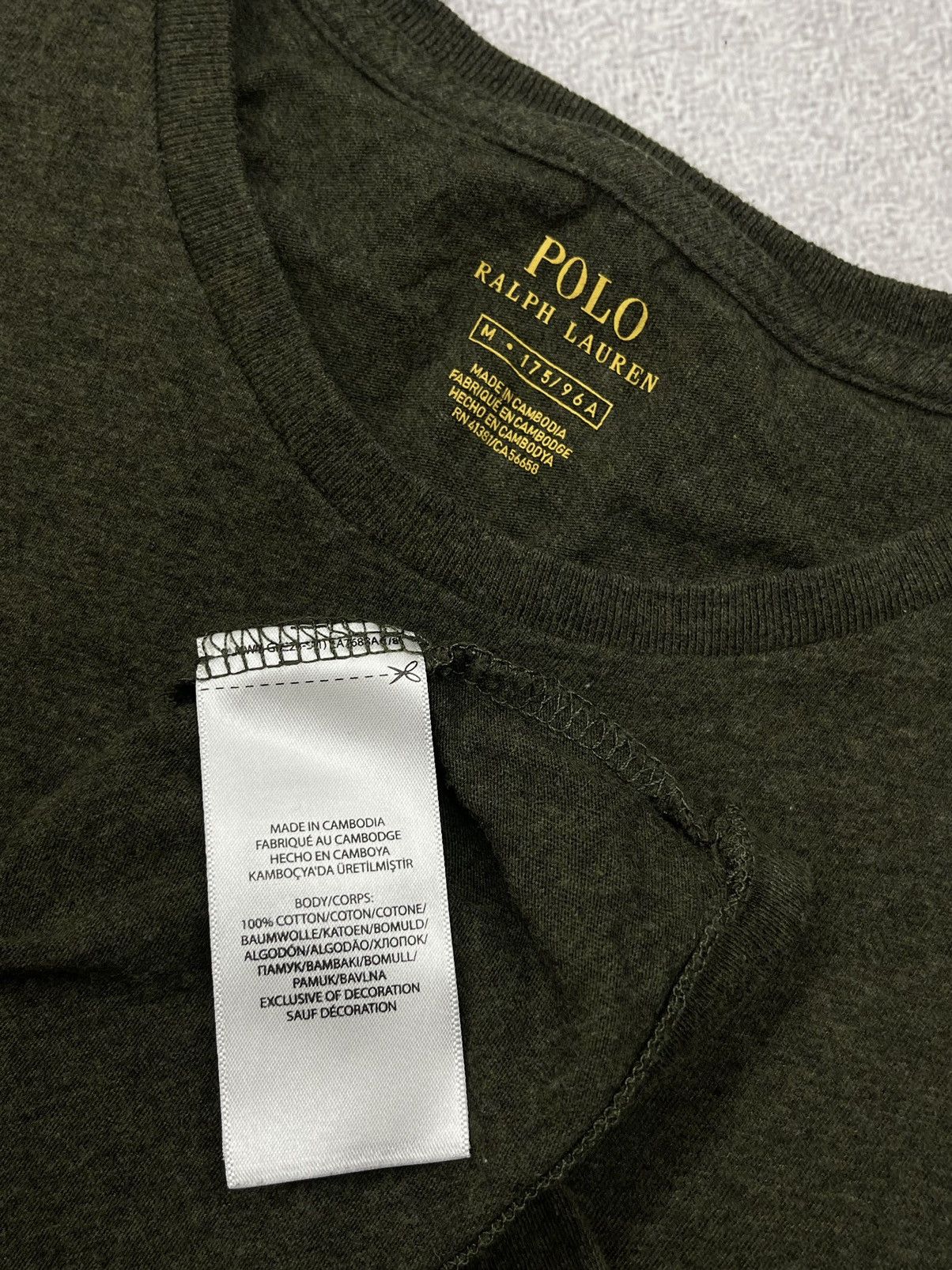Polo Ralph Lauren Mens Polo Ralph Lauren Khaki T Short Y2K Size M Rugby Size US M / EU 48-50 / 2 - 6 Thumbnail