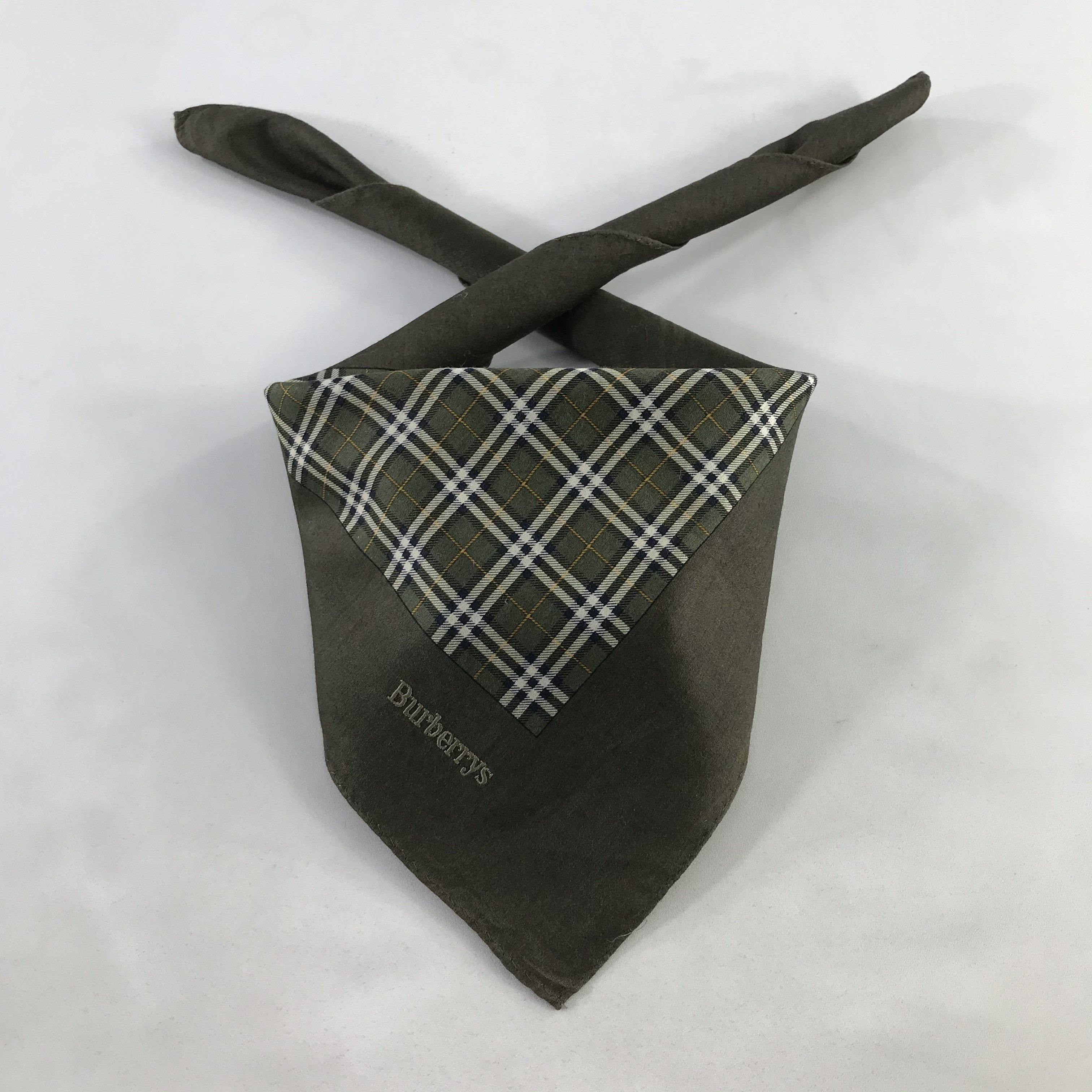 Burberry × Vintage Burberry Bandana / Handkerchief / Neckerchief - S1040 Size ONE SIZE - 3 Thumbnail