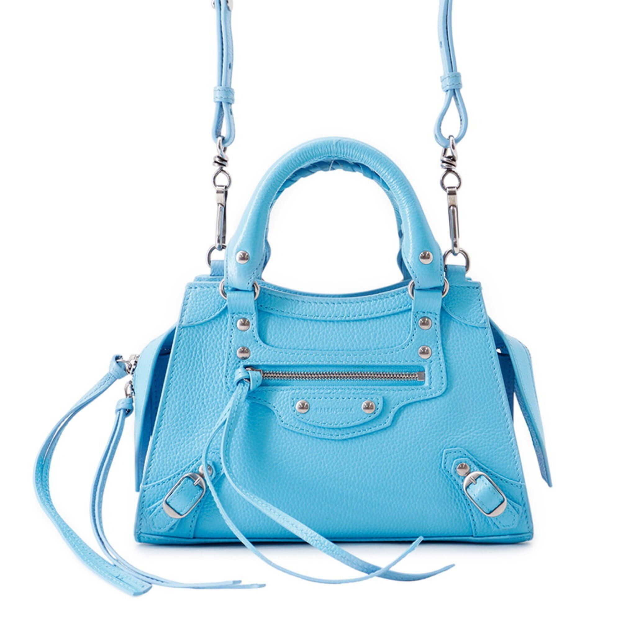 Balenciaga Balenciaga Classic Mini City Shoulder Bag in Light Blue 
