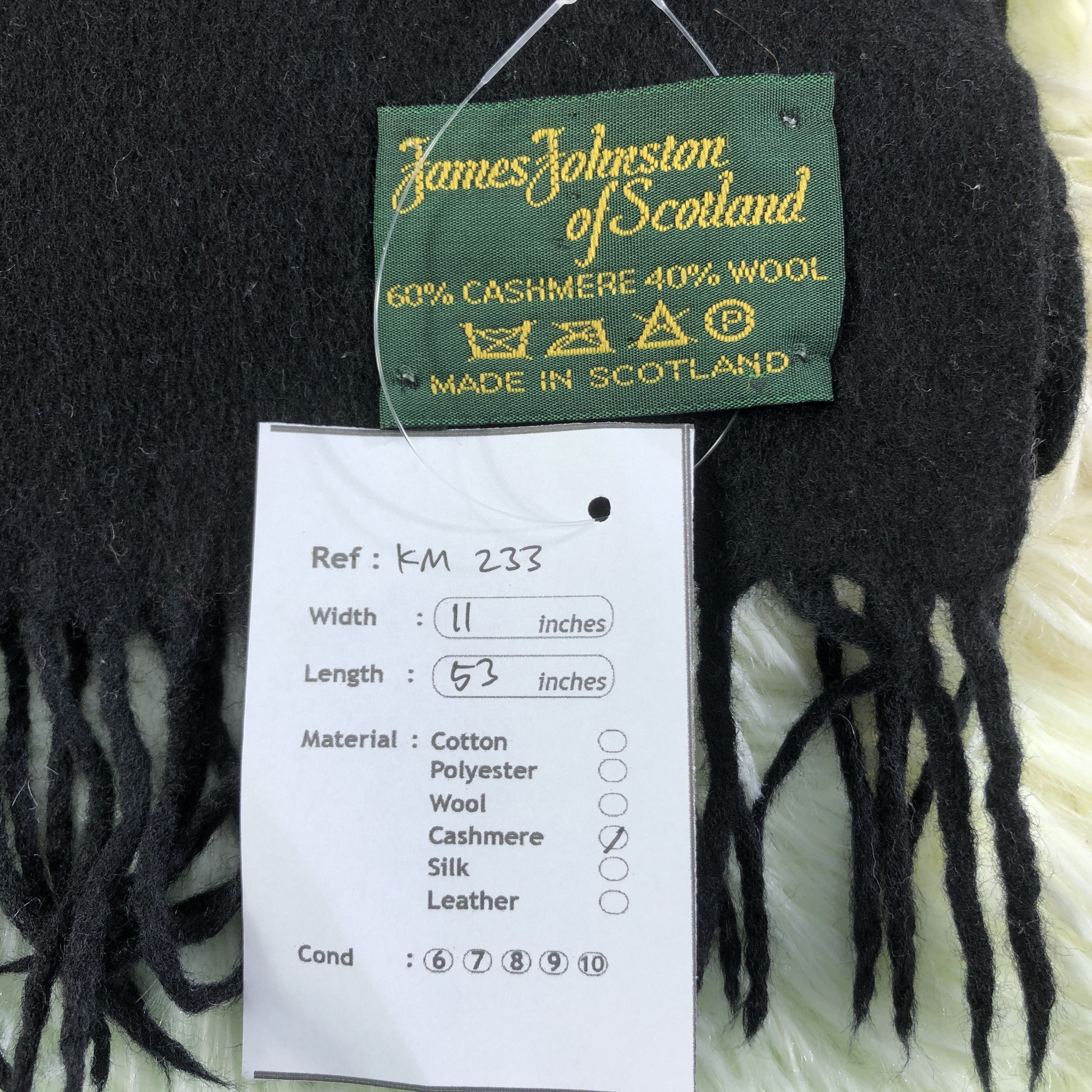 Vintage James Johnston Of Scotland Scarf / Muffler / Neckwear -KM233 Size ONE SIZE - 5 Thumbnail