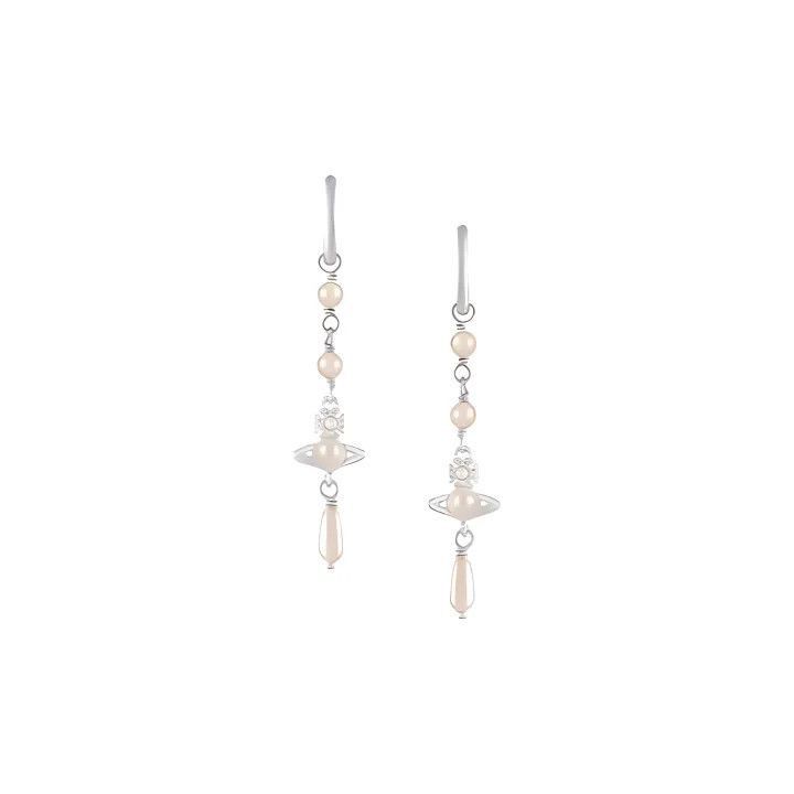 Vivienne Westwood :: BROKEN EARRINGS ピアス Broken Pearl Earrings in PLATINUM-PEARL-MULTI | Vivienne