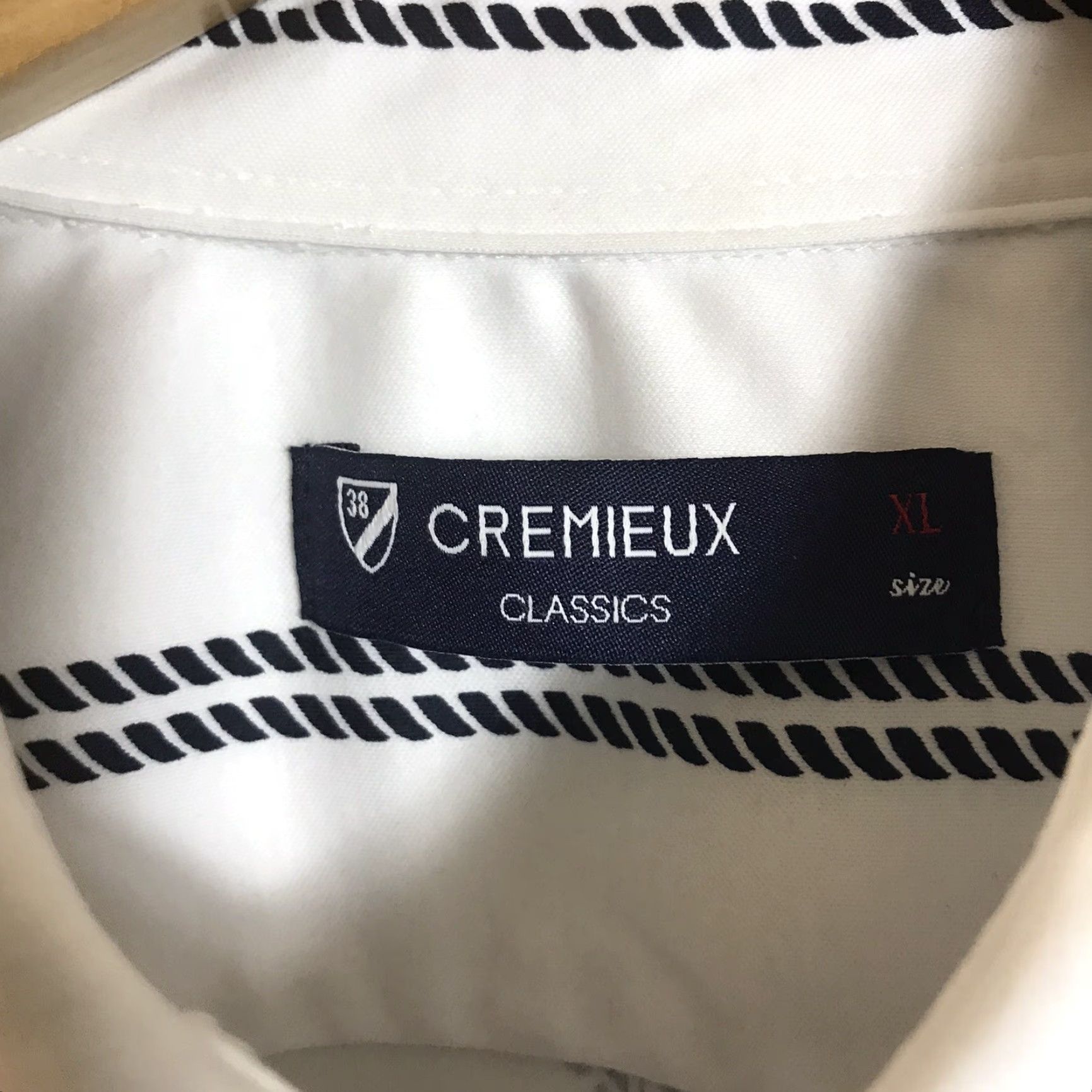 Cremieux CREMIEUX Classics Shirt Mens XL 100% Cotton Button Front Knit Rope Pattern 9 Size US XL / EU 56 / 4 - 2 Thumbnail