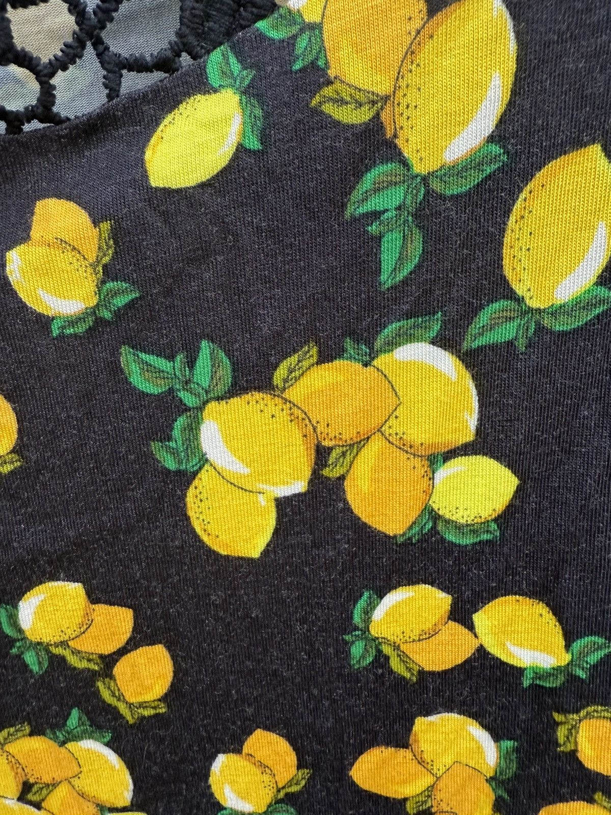Other Cupio Lemon Cold Shoulder Summer Top Crochet Yellow Medium Size M / US 6-8 / IT 42-44 - 3 Thumbnail