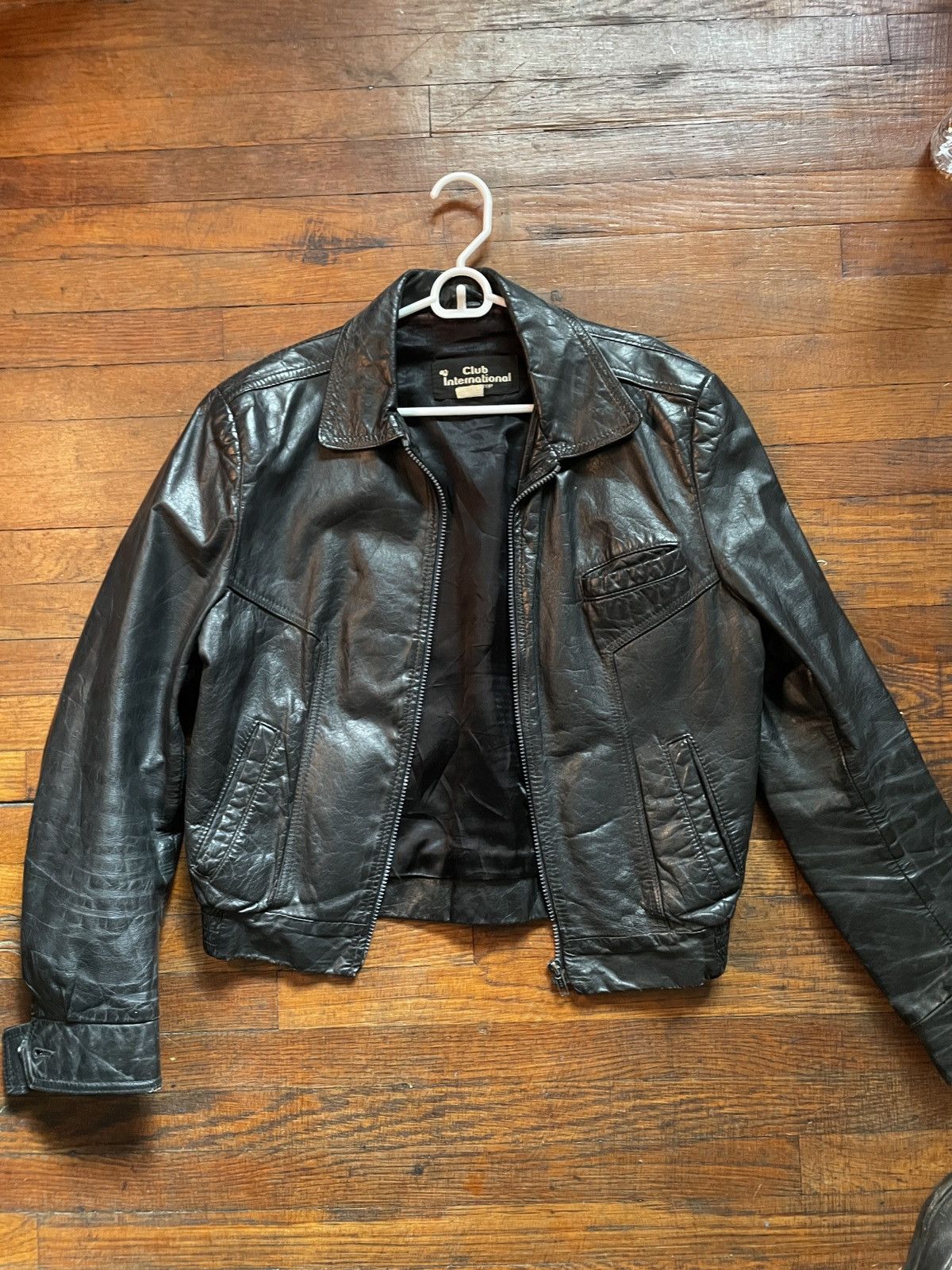 Vintage Thrashed cropped leather jacket Size US M / EU 48-50 / 2 - 1 Thumbnail