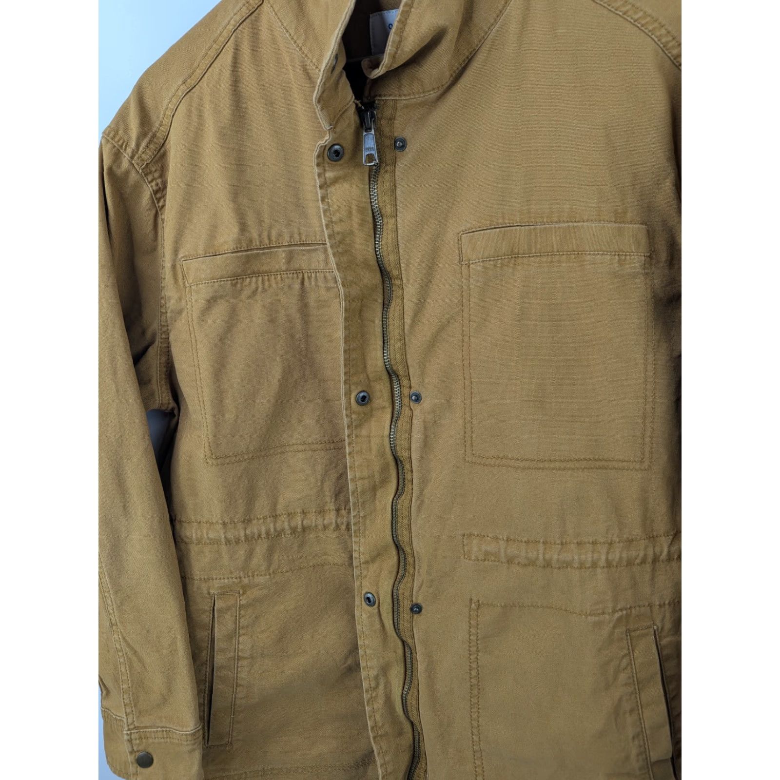 Old Navy Old Navy Jacket Women's L Brown Field Utility Barn Chore Anorak Cinch Waist Military Jacket Size L / US 10 / IT 46 - 6 Thumbnail
