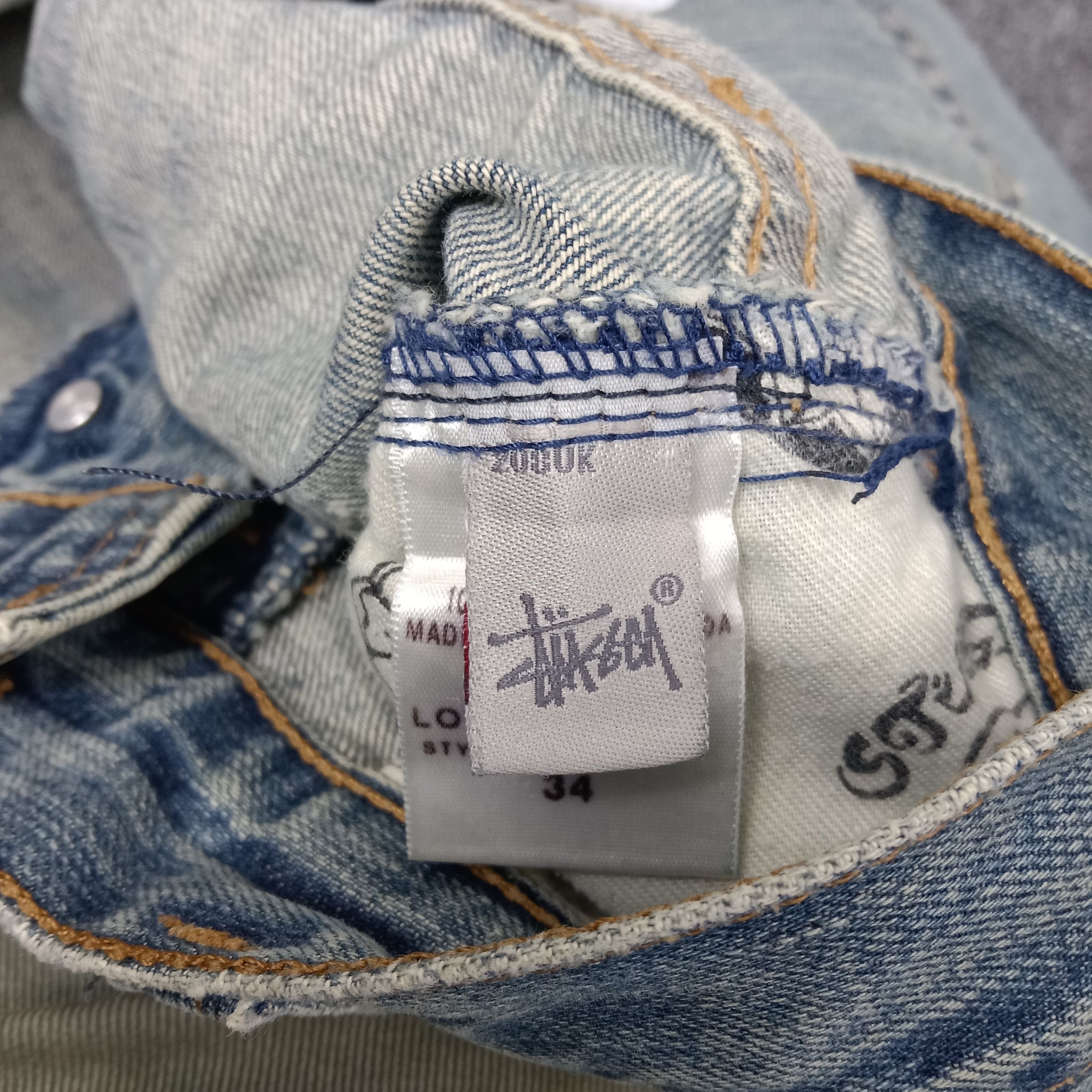 Stussy Stussy American Streetwear Style Denim Jeans C228N11 Size US 35 - 15 Thumbnail