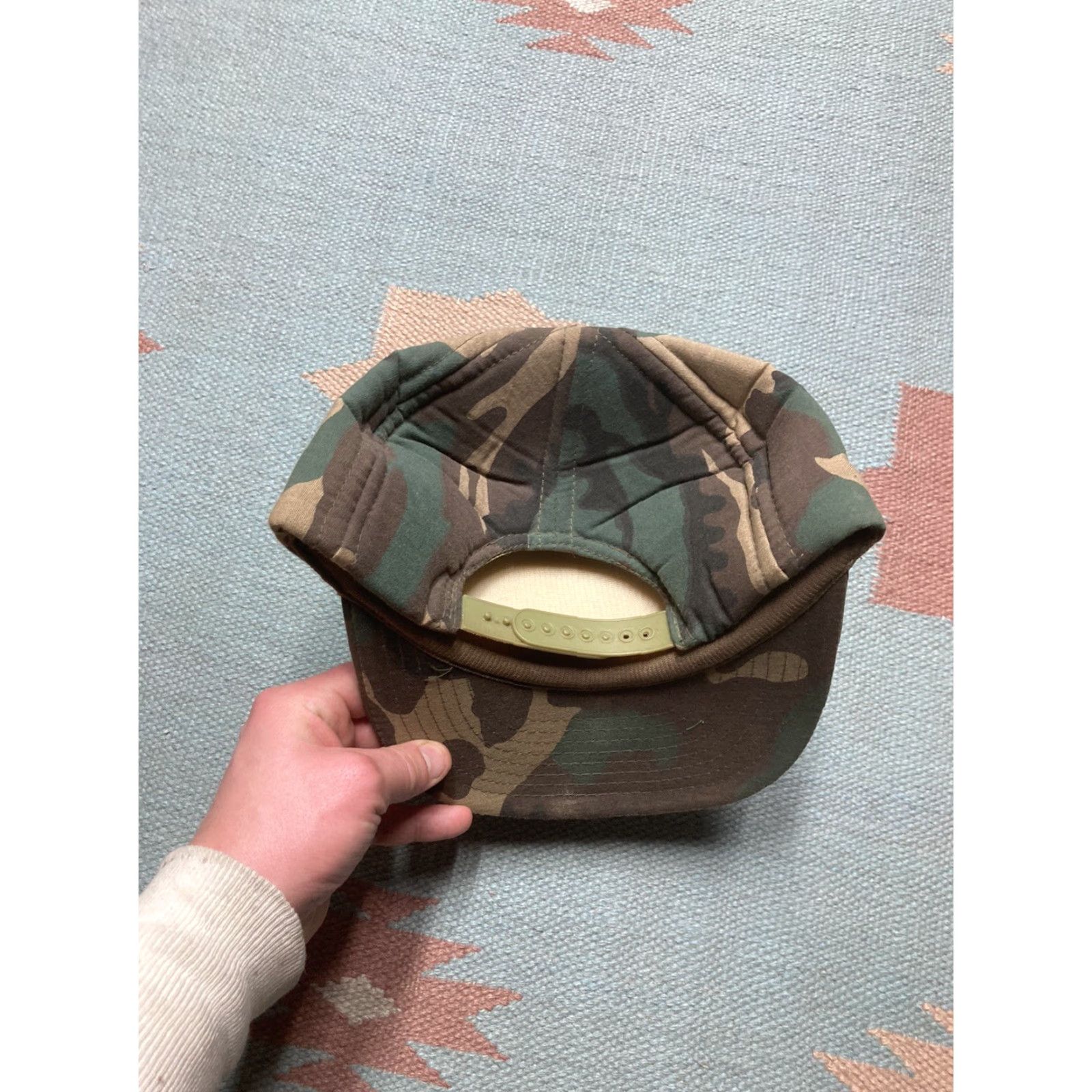 Vintage VINTAGE SnapBack Hat Camouflage Woodland Blank Camo Hunting 80s 90s Foam Adjustable Men Mens Camouflage 90s Snap-Back Budget Size ONE SIZE - 5 Thumbnail