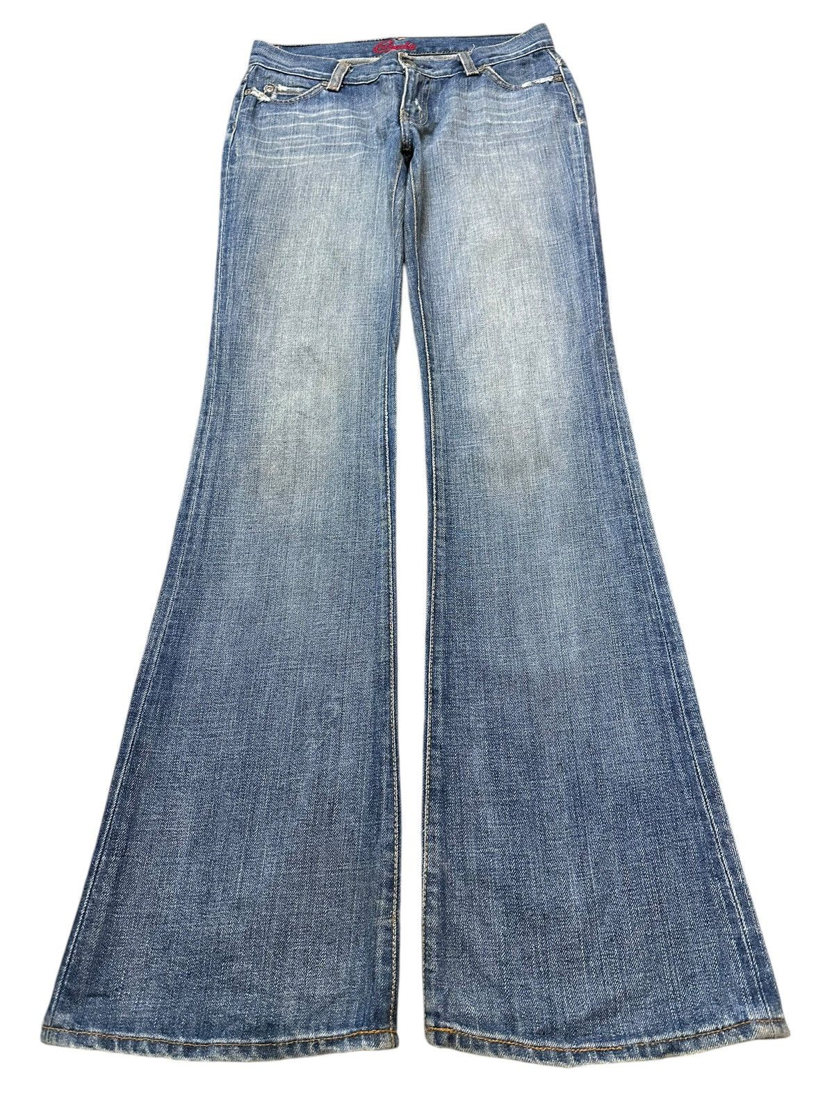 Vintage Usa Blue Cult Faded Wash Style Flare Wide Leg Jeans