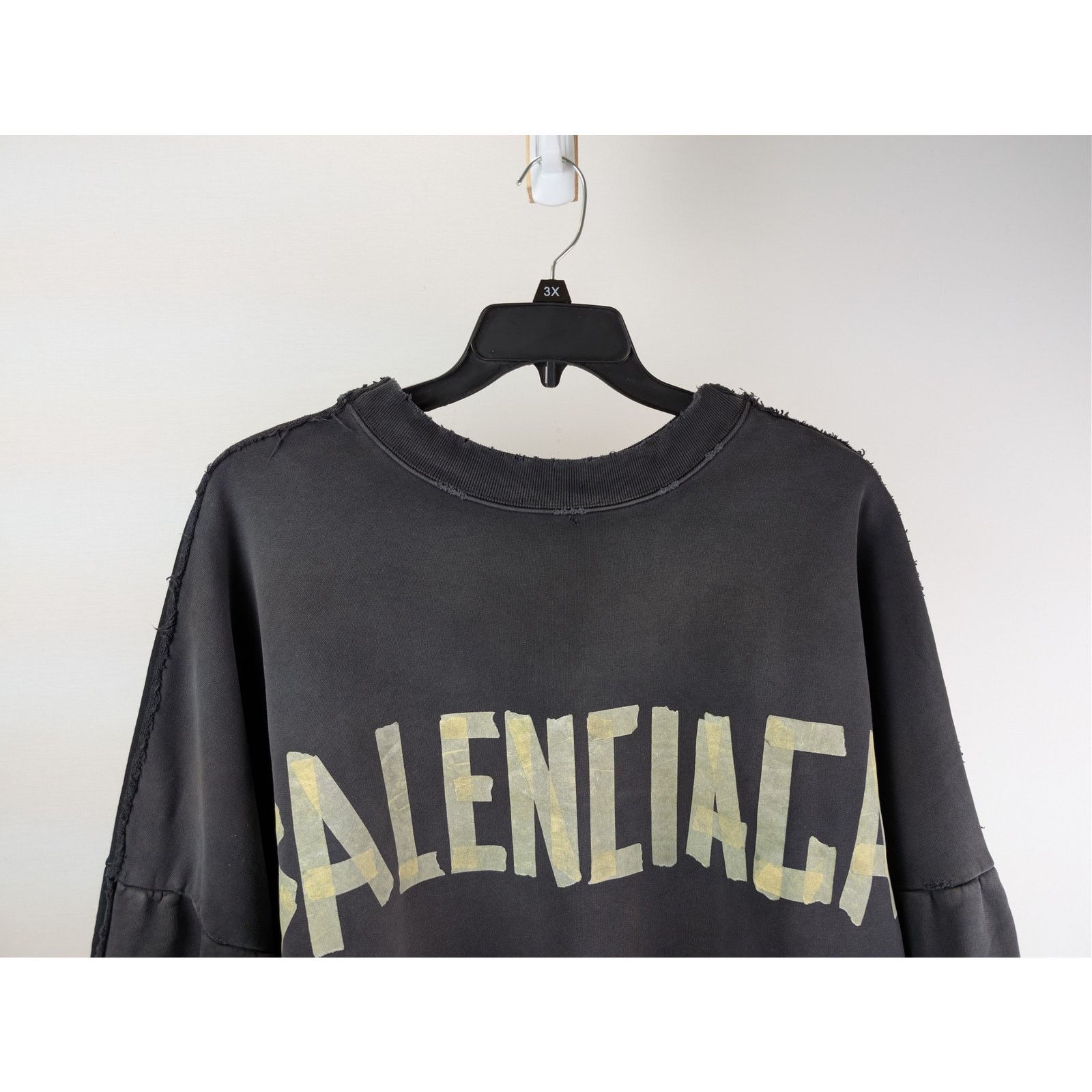 Balenciaga o1rshd1 Double Front Oversize Crewneck Sweatshirt Size US XL / EU 56 / 4 - 3 Thumbnail