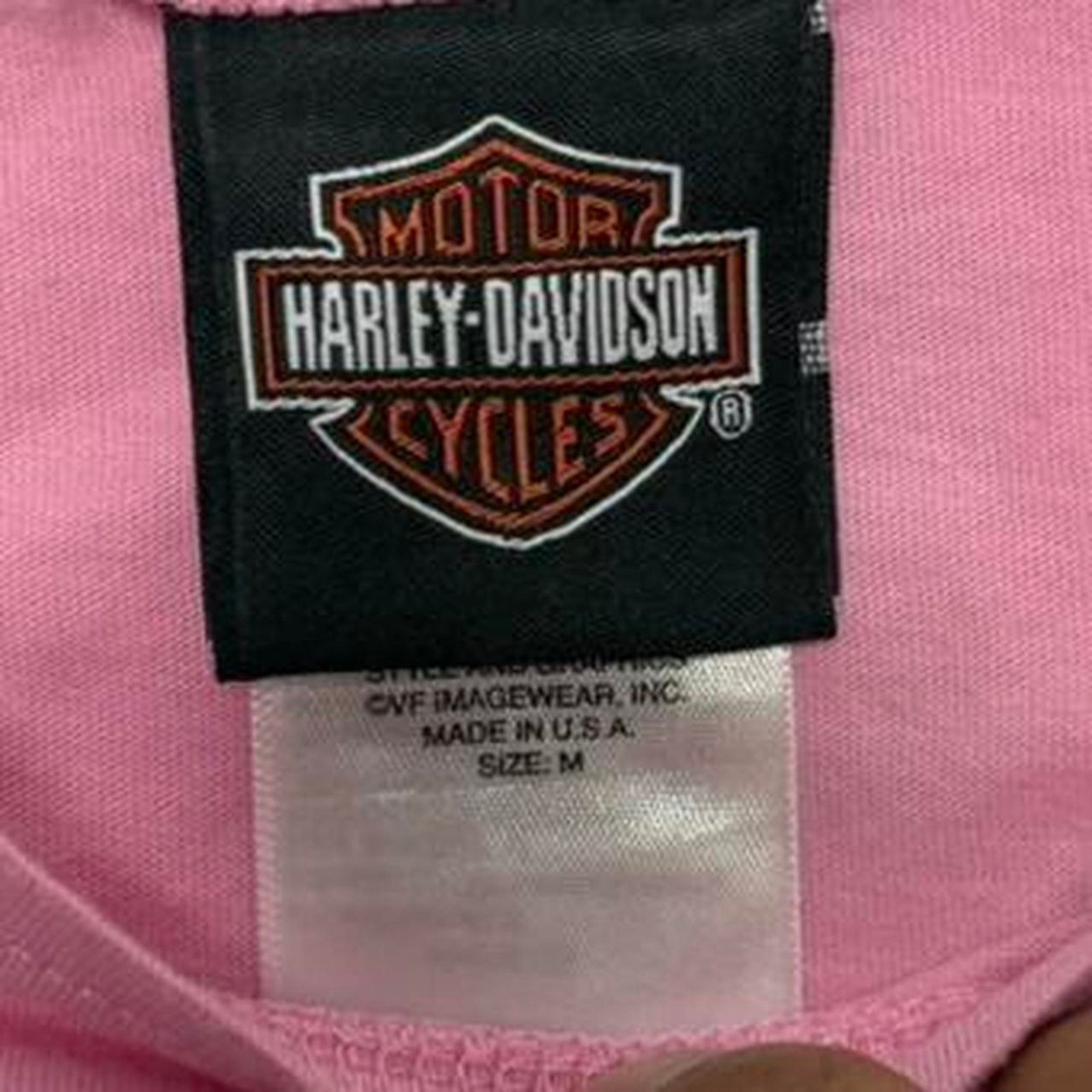Harley Davidson Harley Davidson Pink Gothic 100% Cotton Fitted Full Size M Size M / US 6-8 / IT 42-44 - 6 Thumbnail