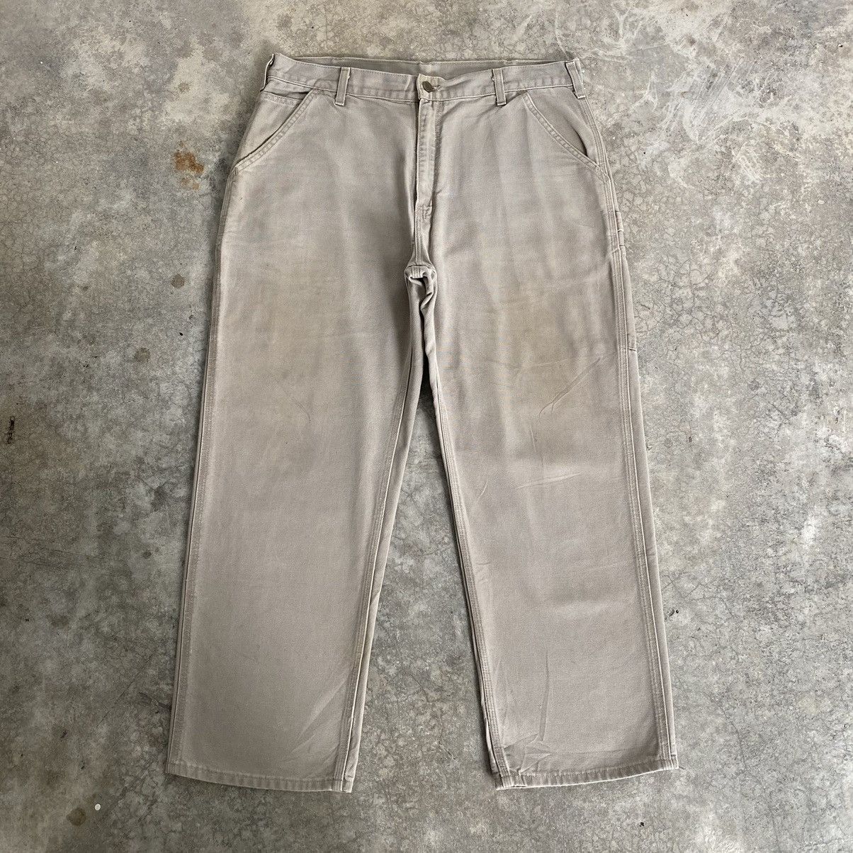 Carhartt Vintage Carhartt Desert Grey Carpenter Workwear Pants Size US 36 / EU 52 - 3 Thumbnail