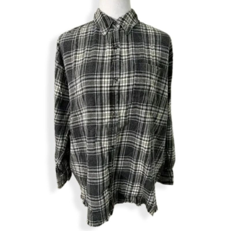Bdg BDG Urban Outfitters Button Down Shirt Plaid Black Gray XS Size XS / US 0-2 / IT 36-38 - 2 Thumbnail