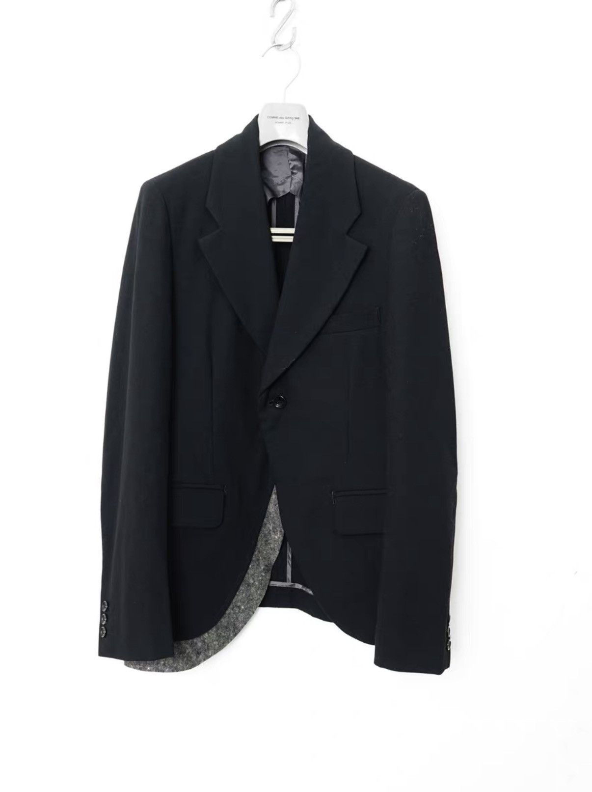Comme des Garcons Comme des Garçons Asymmetric Panel Wool Blazer Size US S / EU 44-46 / 1 - 1 Thumbnail