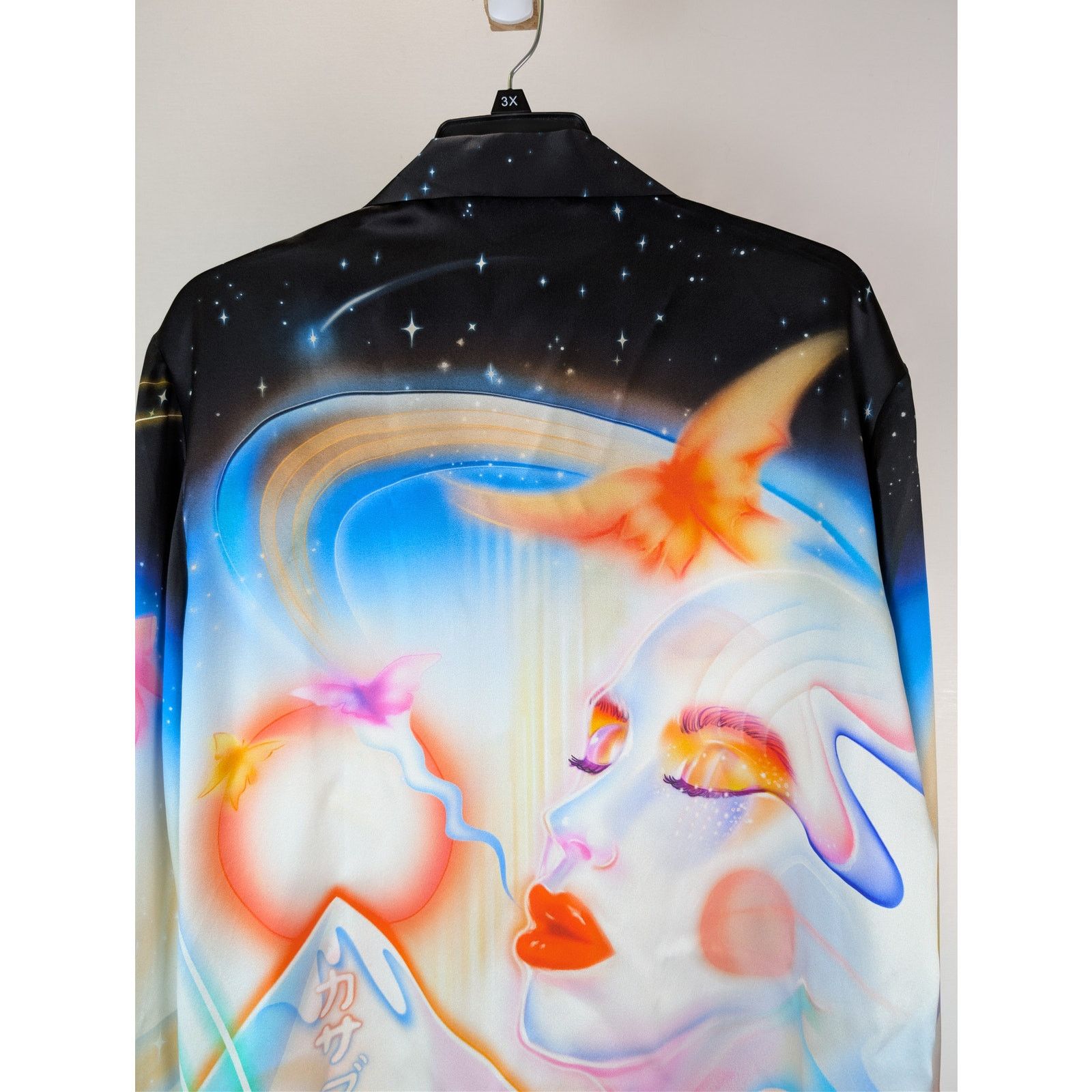 Casablanca o1rshd1 Silk Satin Cuban Collar Long Sleeve Shirt Multicolor Size US XL / EU 56 / 4 - 15 Thumbnail