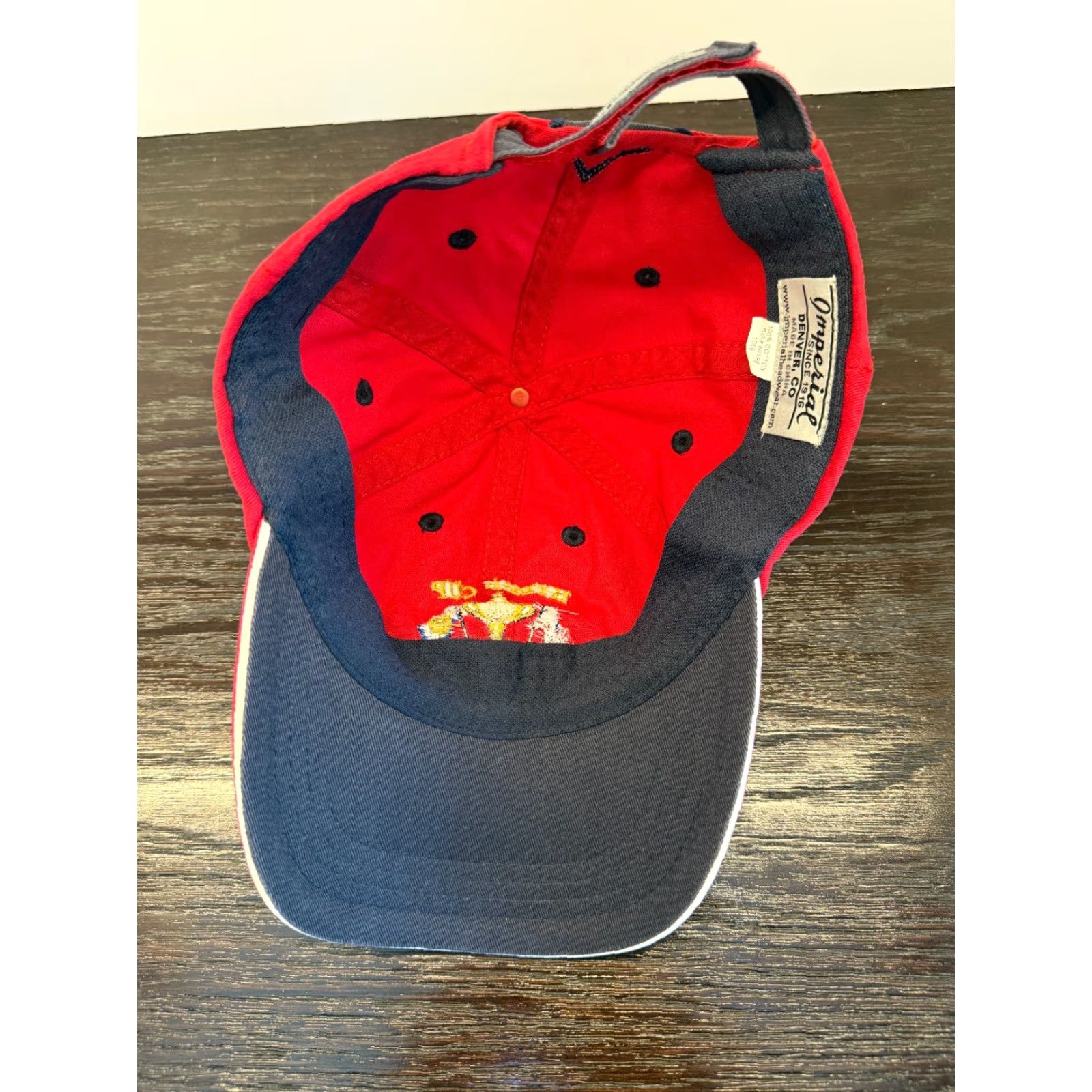 Imperial Imperial Hat Mens One Size Red Twill Adjustable Ryder Cup Golf Baseball Cap Sports Size ONE SIZE - 6 Thumbnail