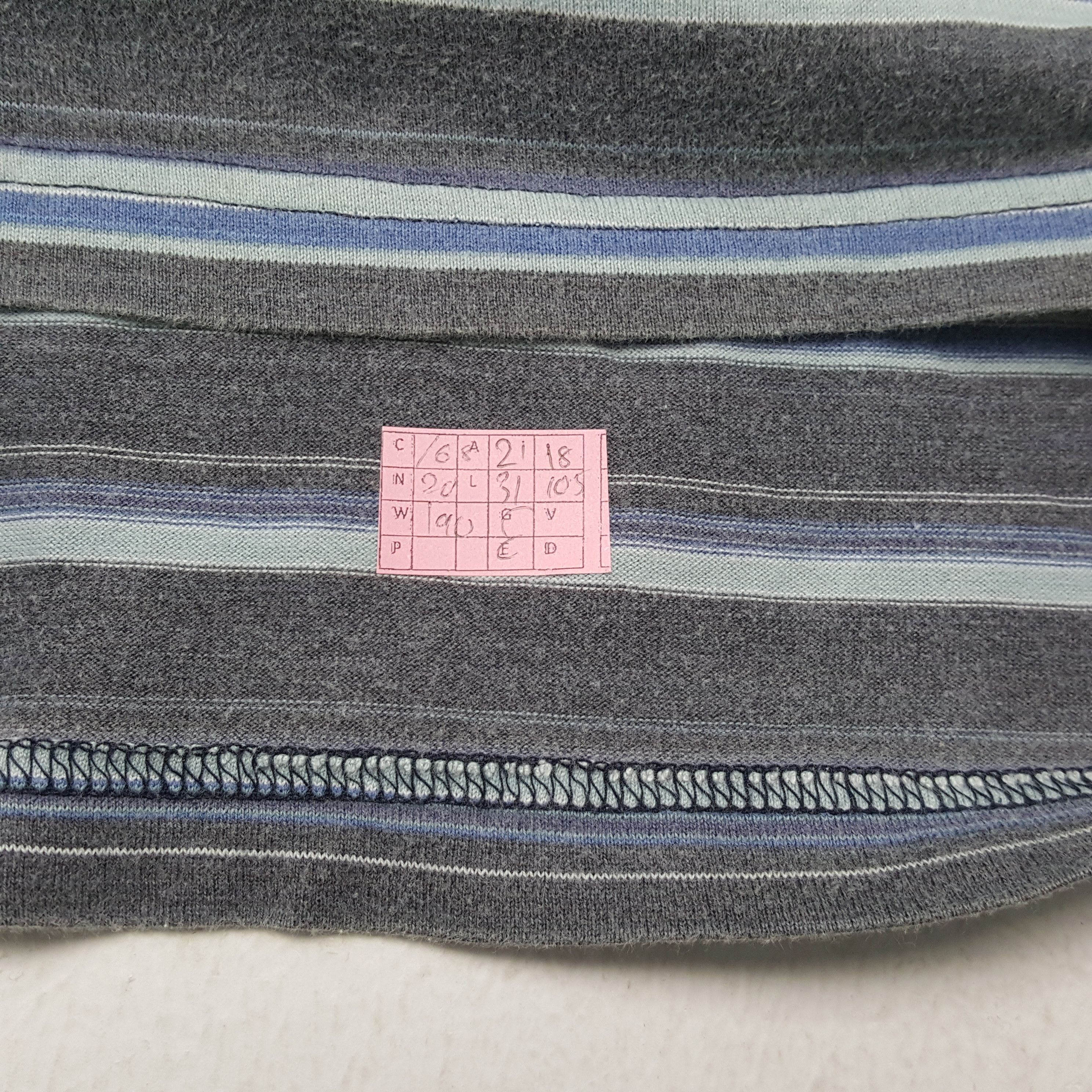 Japanese Brand × Vintage × Yohji Yamamoto AAR YOHJI YAMAMOTO Designer Tshirt Stripes Design Custom Art Size US L / EU 52-54 / 3 - 4 Thumbnail