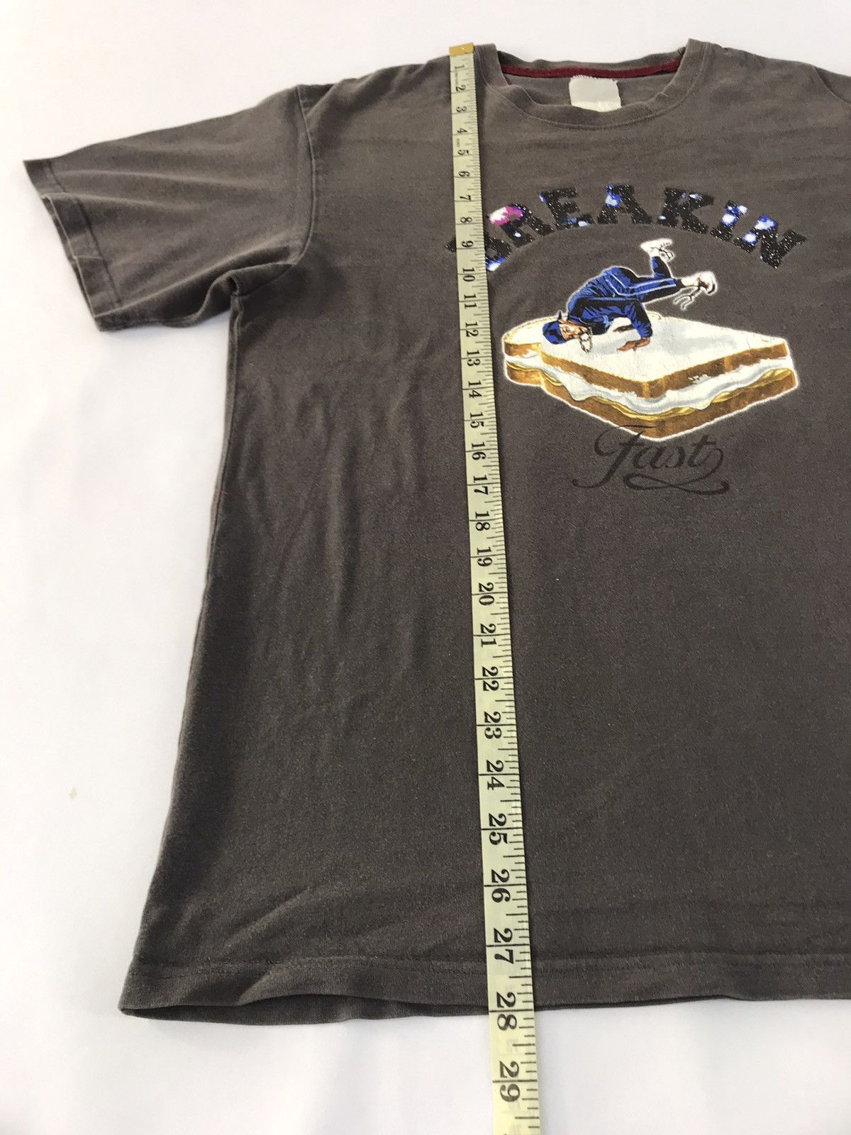 Vintage 90s Breakin Fast Breakdance Sandwich Printed Tee Unisex Wear Size US L / EU 52-54 / 3 - 9 Thumbnail