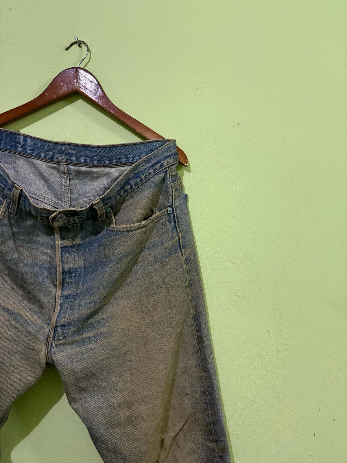 Levi's × Levi's Vintage Clothing Vintage 501 Levis Denim Pant Distressed Made In USA Size US 35 - 4 Thumbnail