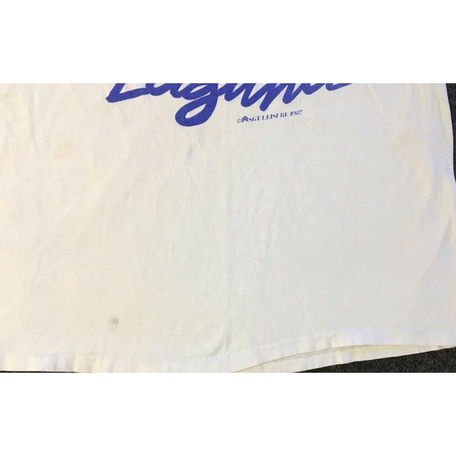 Vintage VINTAGE Laguna Abstract Fish Shirt M Mens White Graphic Tee 80s 90s Beach Surf Grunge Ocean Pacific USA Billabong Hang Ten Dogtown Quiksilver Ocean Size US M / EU 48-50 / 2 - 4 Thumbnail