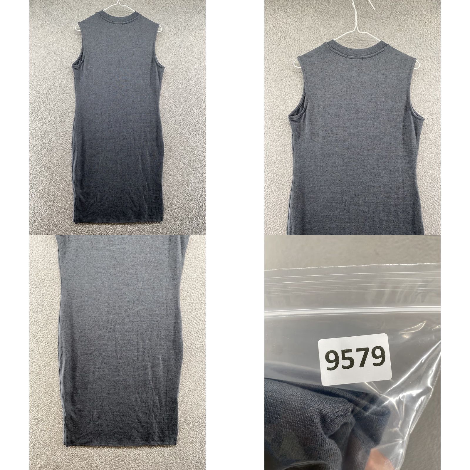 Vintage Prologue Women’s Sleeveless Tank Long Knit Double Side Slit Gray Dress M Size M / US 6-8 / IT 42-44 - 8 Thumbnail