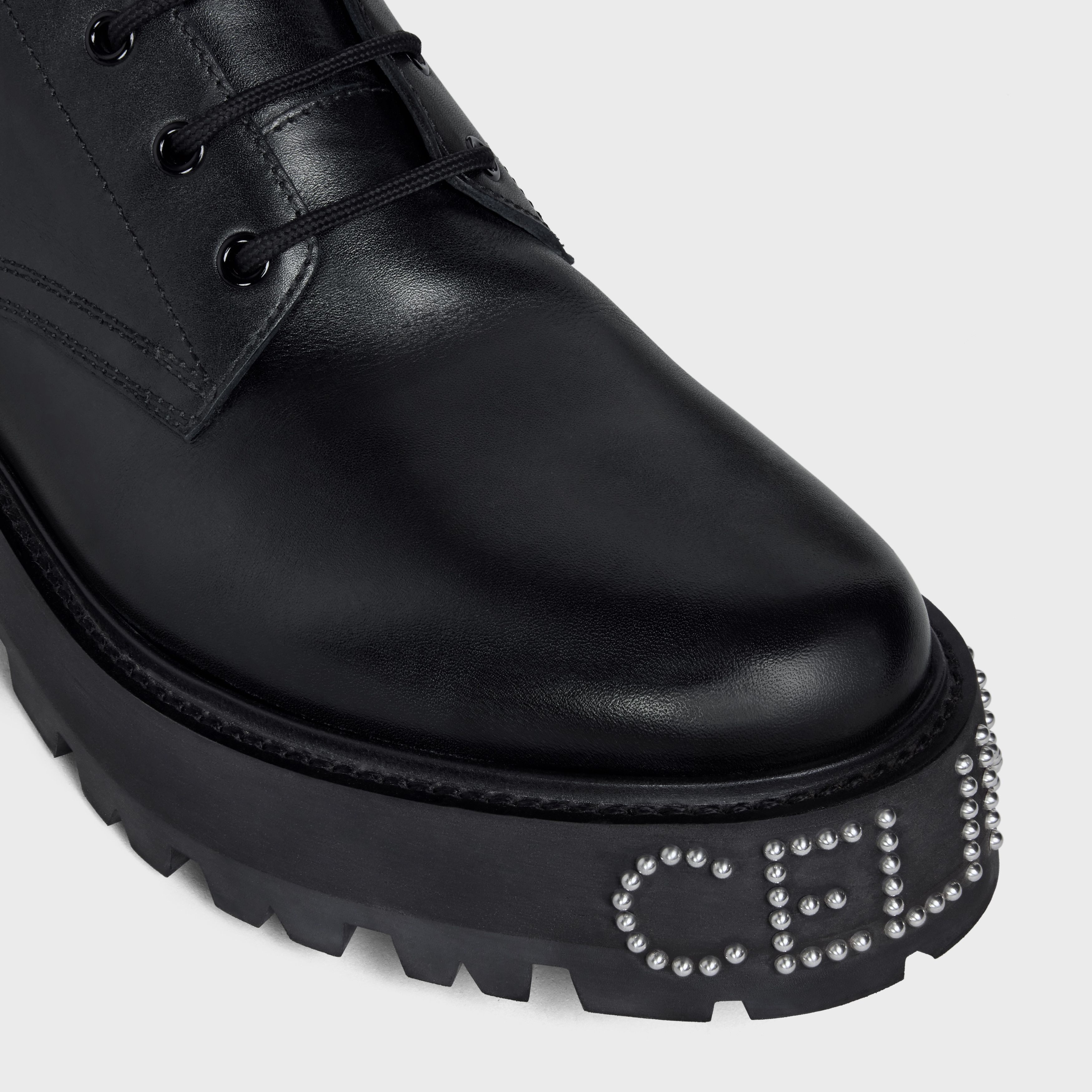 Celine o1bcso1str0824 Bulky Lace-up Boots in Black Size US 6 / EU 39 - 4 Thumbnail