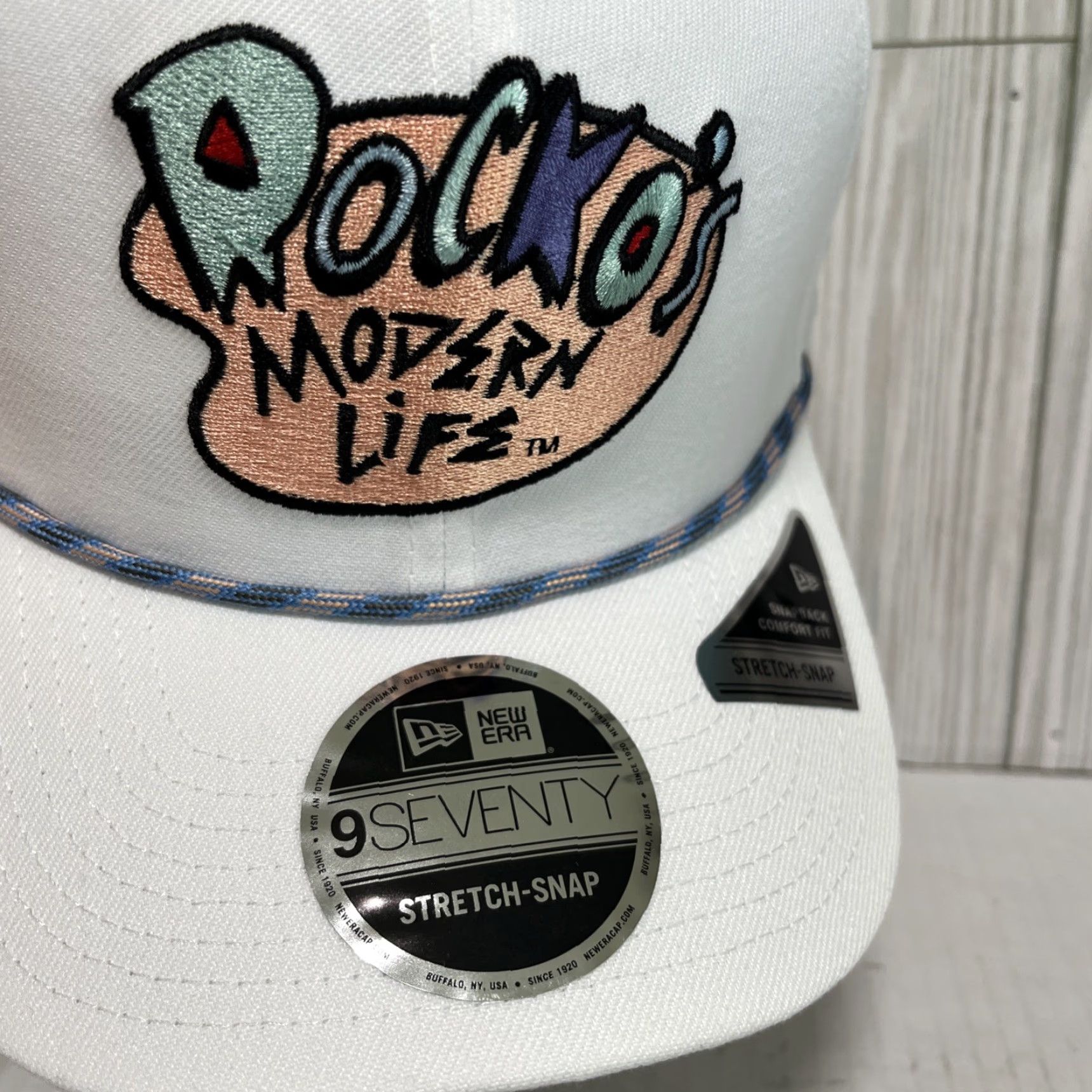 New Era New Era Rockos Modern Life Hat Cap Snap Back Rope 9Seventy Retro White Nickelodeon Classic Adjustable Breathable One Size Men Cap Hat Size ONE SIZE - 6 Thumbnail