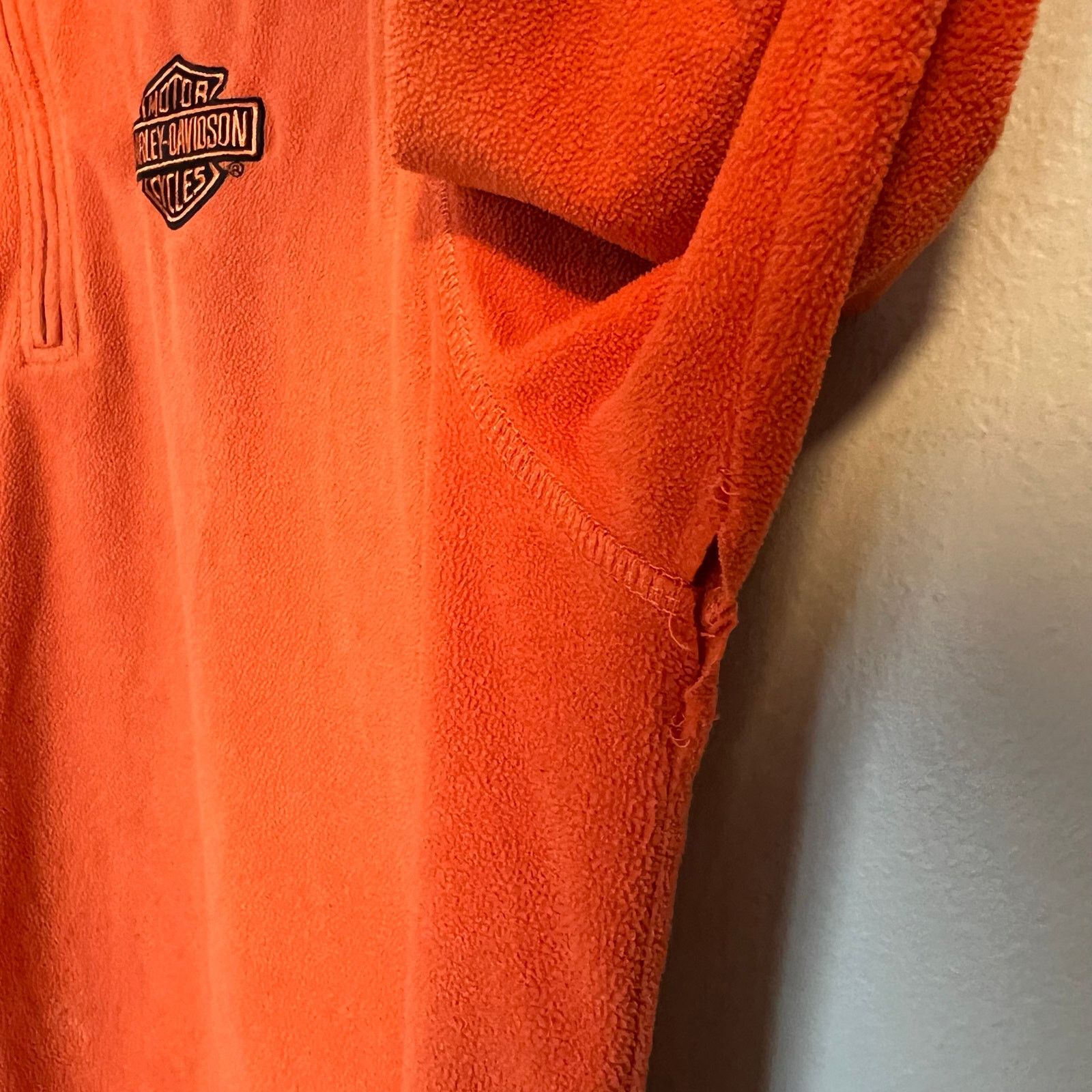 Harley Davidson Vintage Harley Davidson Fleece Quarter Zip Pull Over Mens L Size US L / EU 52-54 / 3 - 5 Thumbnail