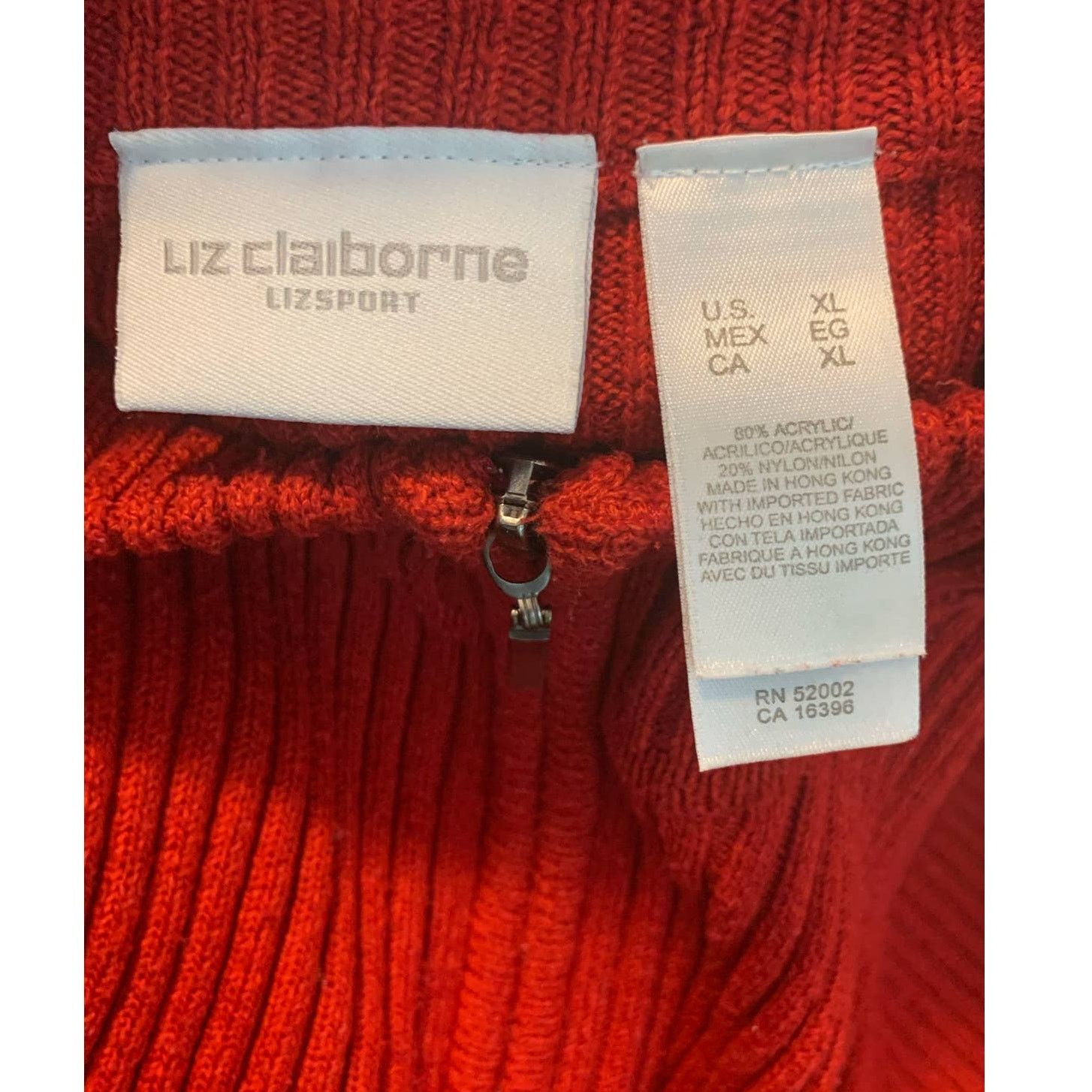 Liz Claiborne Liz Claiborne long sleeves zippered sweater jacket size XL Size XL / US 12-14 / IT 48-50 - 3 Thumbnail
