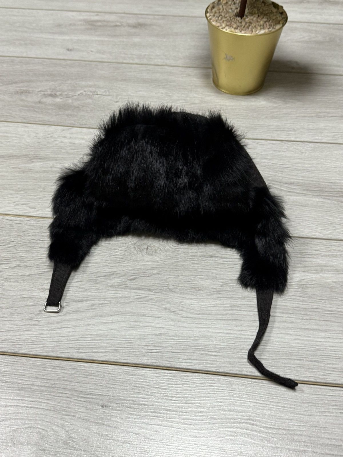 Hugo Boss Hugo Boss real rabbit fur + wool RARE ushanka hat Size ONE SIZE - 9 Thumbnail