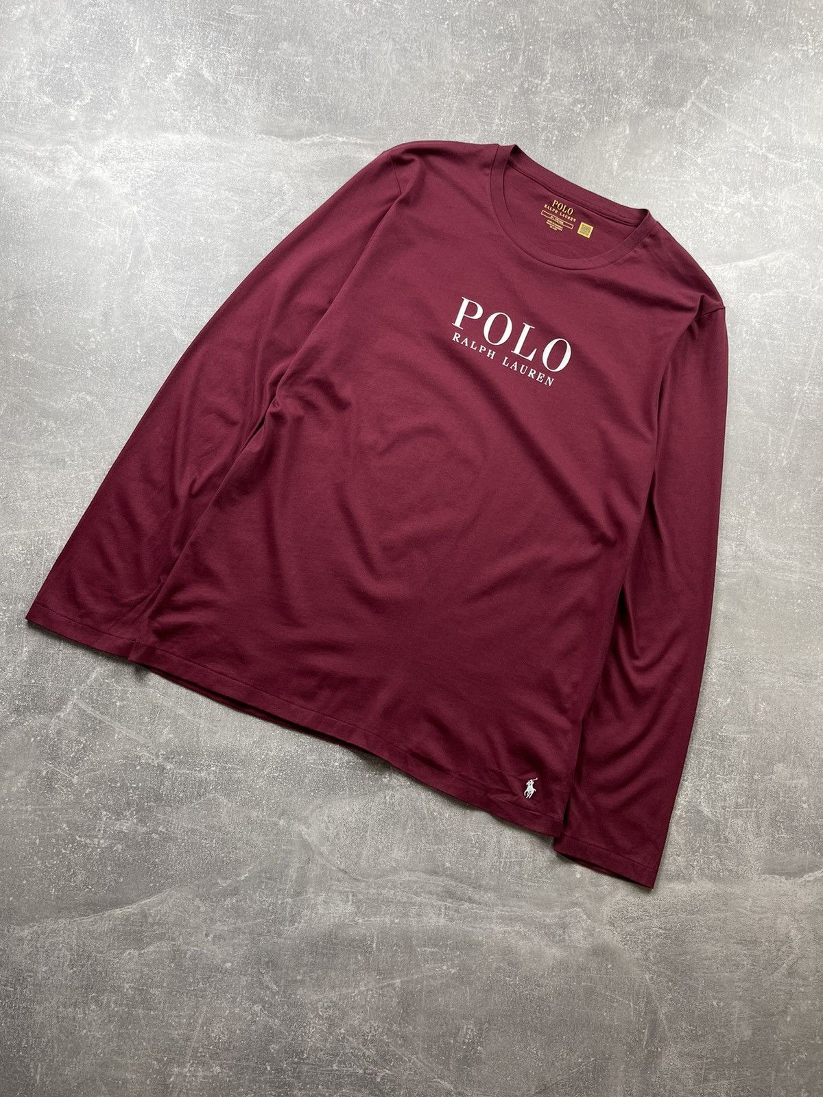 Polo Ralph Lauren Polo Ralph Lauren Burgundy Long Sleeve Logo Shirt Size US M / EU 48-50 / 2 - 1 Thumbnail