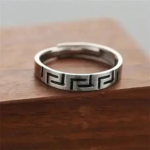 Handmade × Other × Ring Of Fire Lines Geometry Ring Size ONE SIZE - 1 Thumbnail