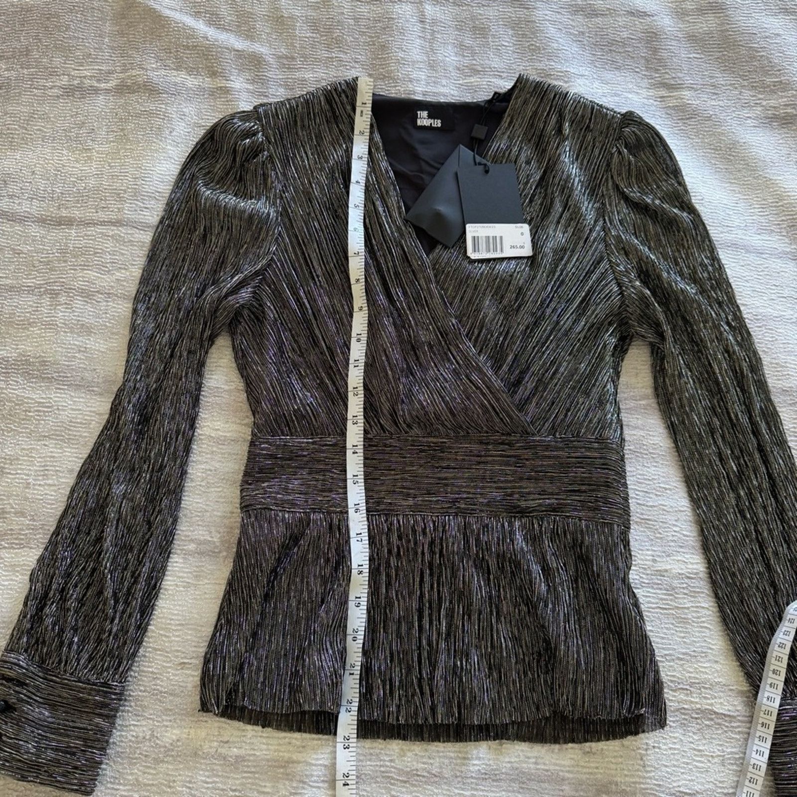 The Kooples NWT! The Kooples Shimmering Black Blouse, Size 0 Size XS / US 0-2 / IT 36-38 - 12 Thumbnail