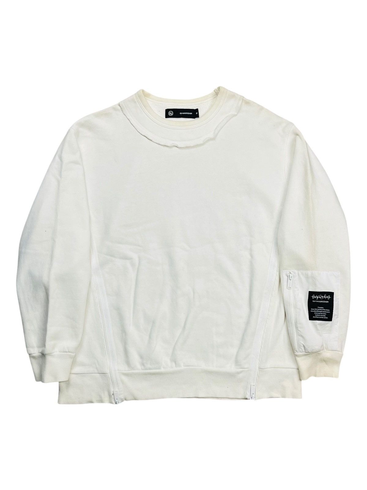 Japanese Brand Undercover - Ruffle Collar Multiziper Crewneck Size US L / EU 52-54 / 3 - 1 Thumbnail