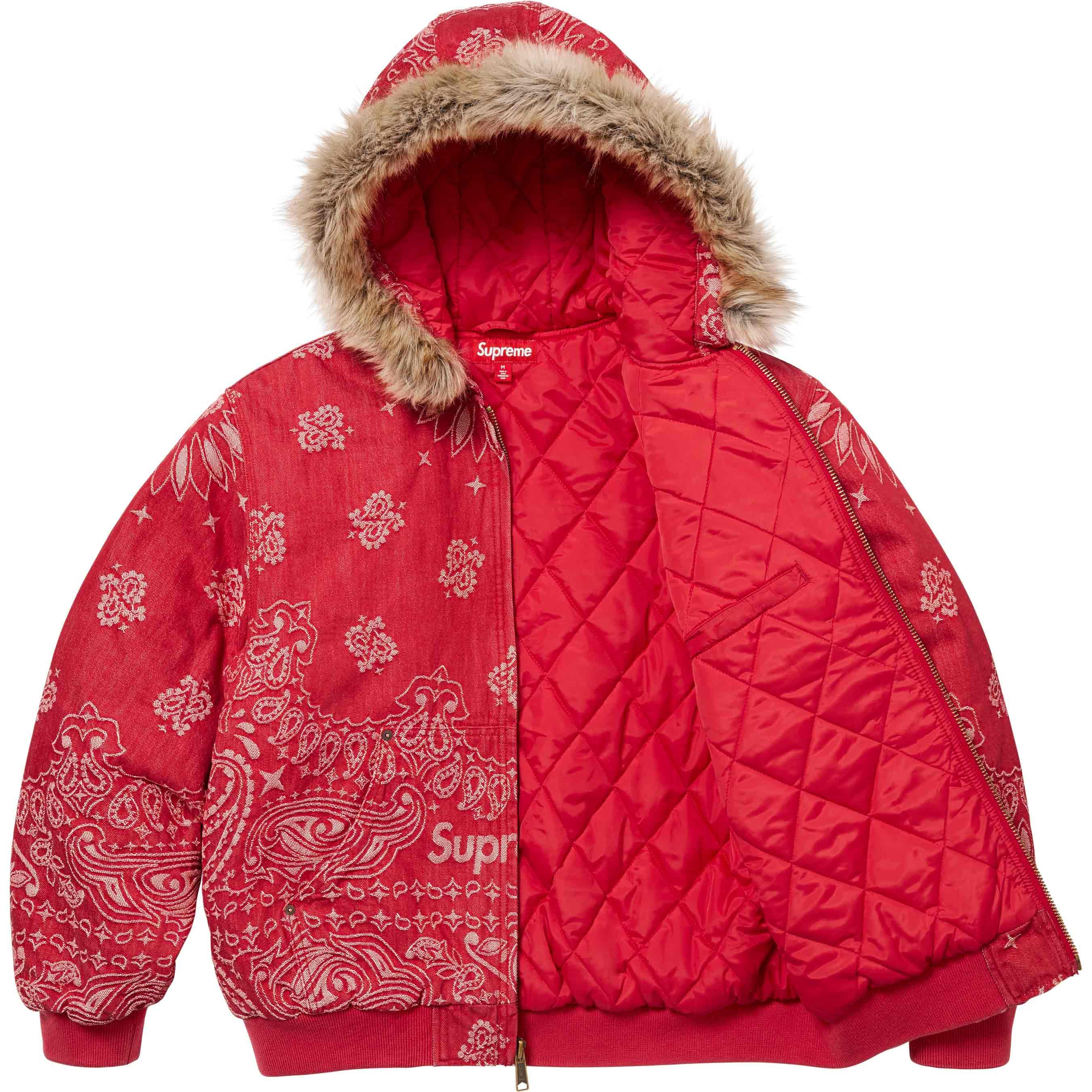 Supreme Supreme Bandana Jacquard Denim Hooded Work Jacket Size US L / EU 52-54 / 3 - 2 Thumbnail