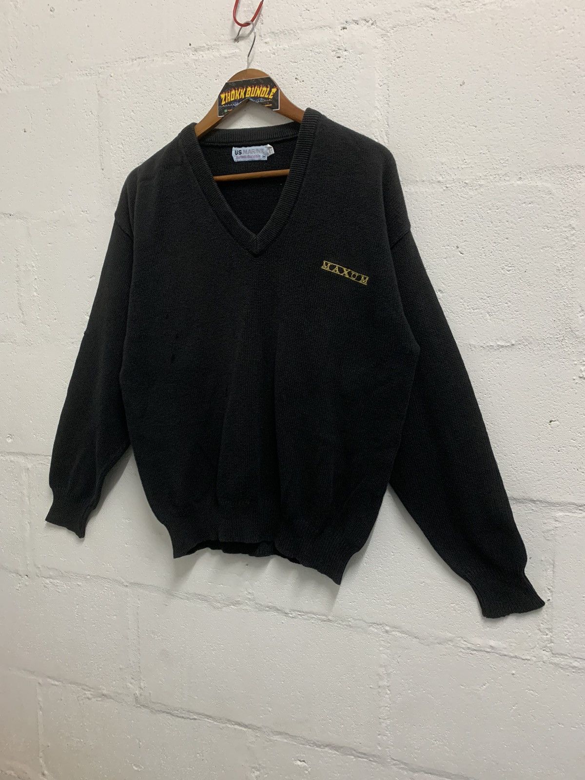 Vintage Vintage 90s US Marine Sweatshirt Size US M / EU 48-50 / 2 - 2 Thumbnail