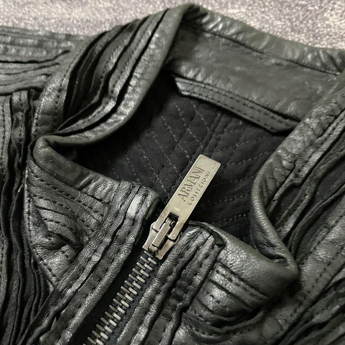 Armani Collezioni × Vintage Vintage armani collezioni leather jacket Size US M / EU 48-50 / 2 - 3 Thumbnail