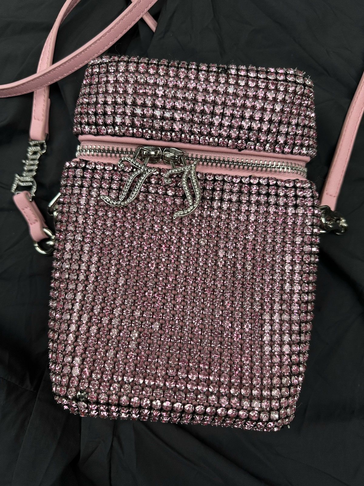 Juicy Couture JUICY COUTURE Melanie Diamante Crystal Pink Crossbody Bag Size ONE SIZE - 2 Thumbnail