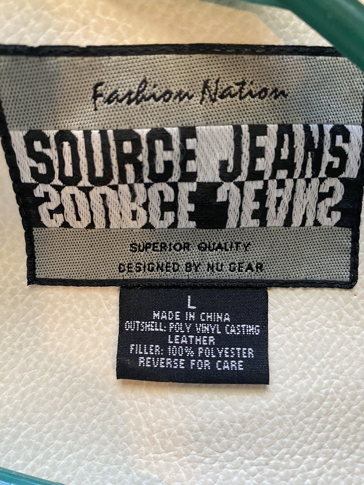 Vintage ~Source Jeans White Leather Racer Jacket~ Size Large Size US L / EU 52-54 / 3 - 2 Thumbnail