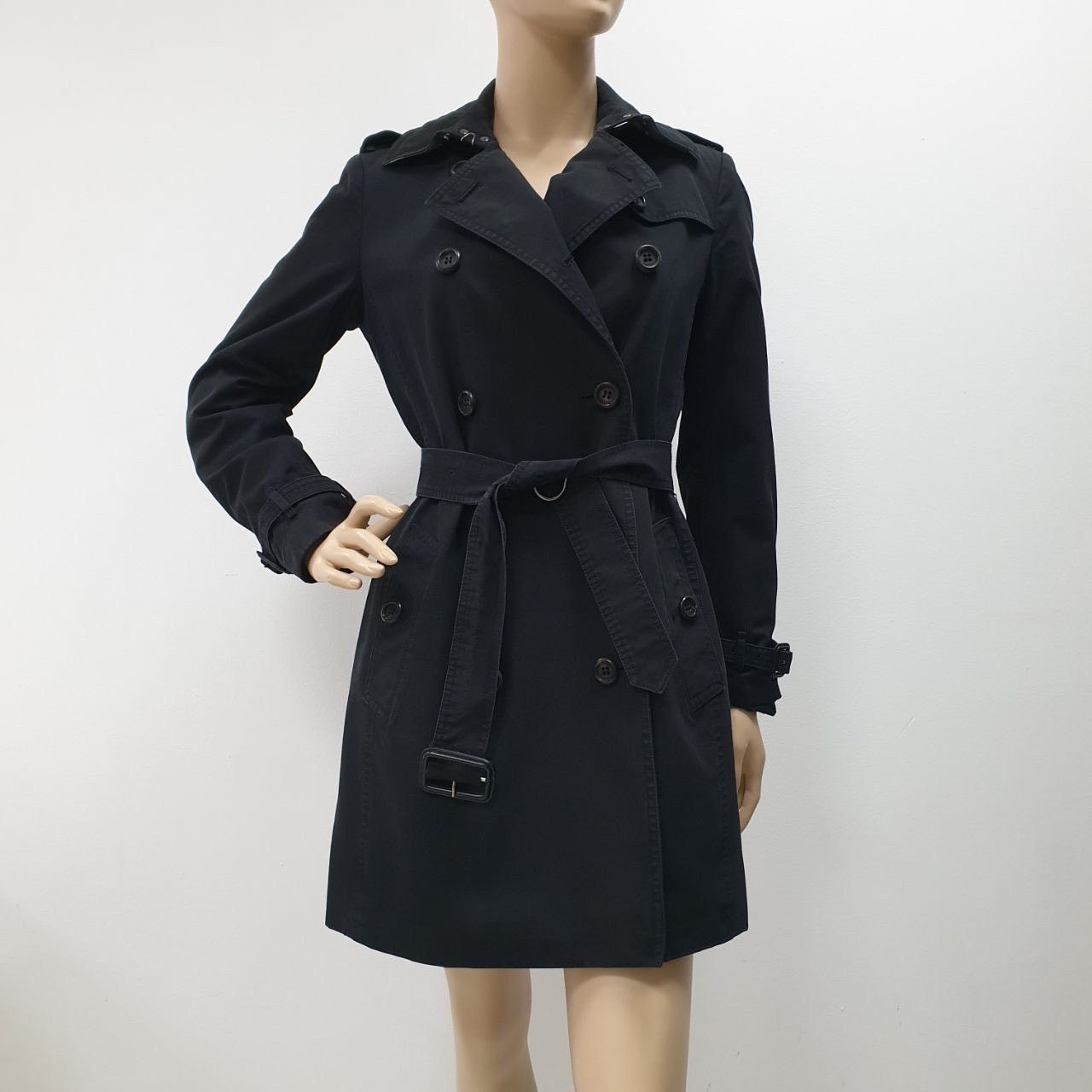 Burberry Burberry Black Double Breasted Trench Coat - Size 40 Size S / US 4 / IT 40 - 1 Thumbnail