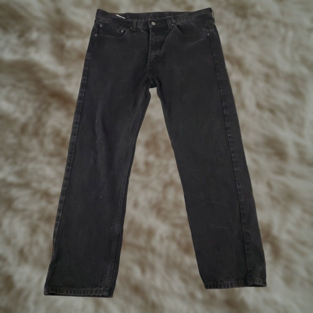 Levi's Levis 505 Straight Leg Jeans Mens 38x30 Black Cotton Size US 38 / EU 54 - 1 Thumbnail