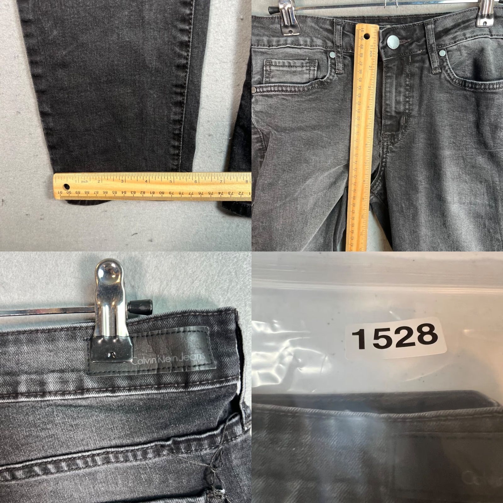 Calvin Klein VINTAGE Calvin Klein Jeans Womens Skinny Denim Pants - Black - Size 10 - 30in Inseam - Mid Rise - Ultimate Skinny - Regular - Womens Size 32" / US 10 / IT 46 - 8 Thumbnail