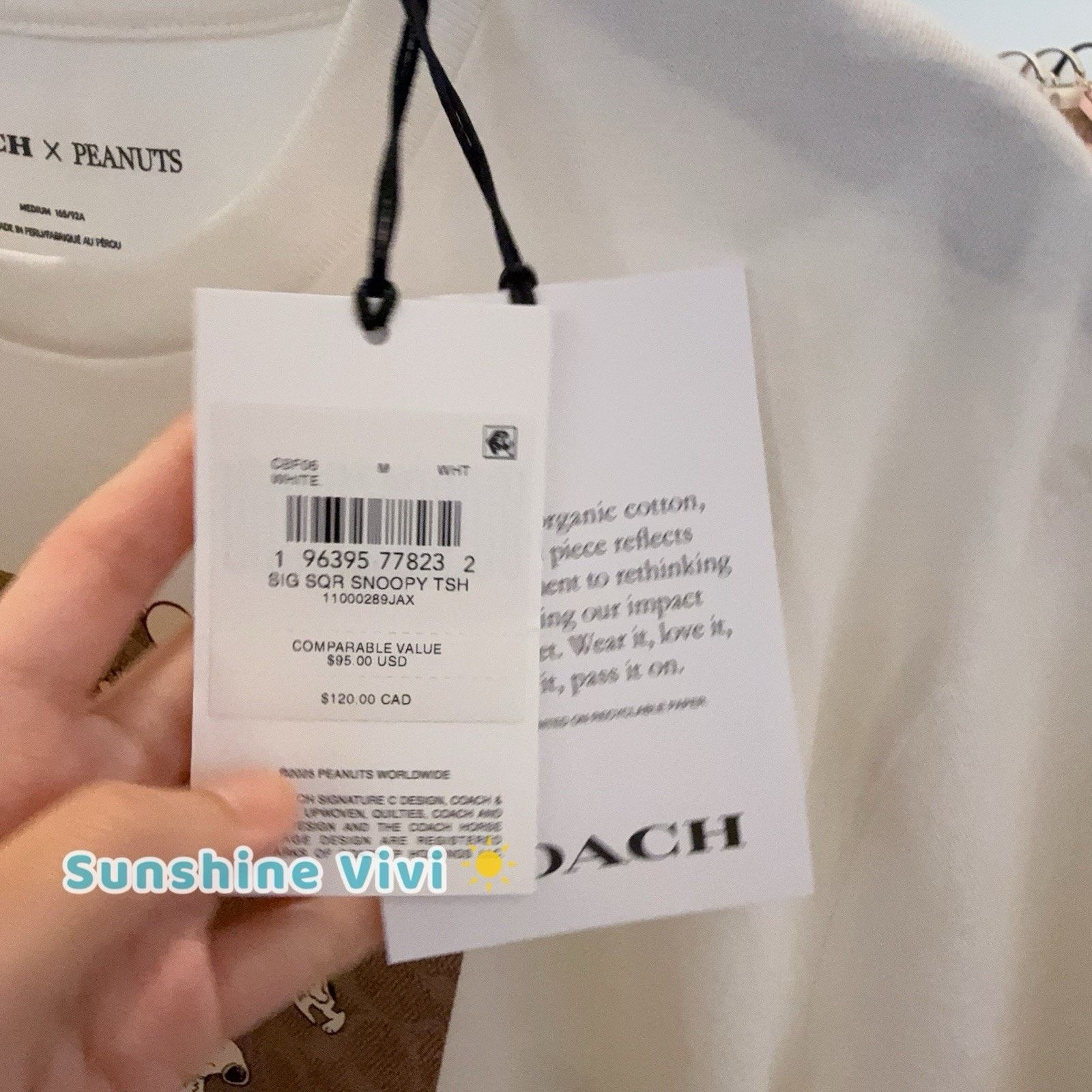 Coach NWT Coach X Peanuts Woman Snoopy T Shirt Cotton CBF06 M Size M / US 6-8 / IT 42-44 - 2 Thumbnail
