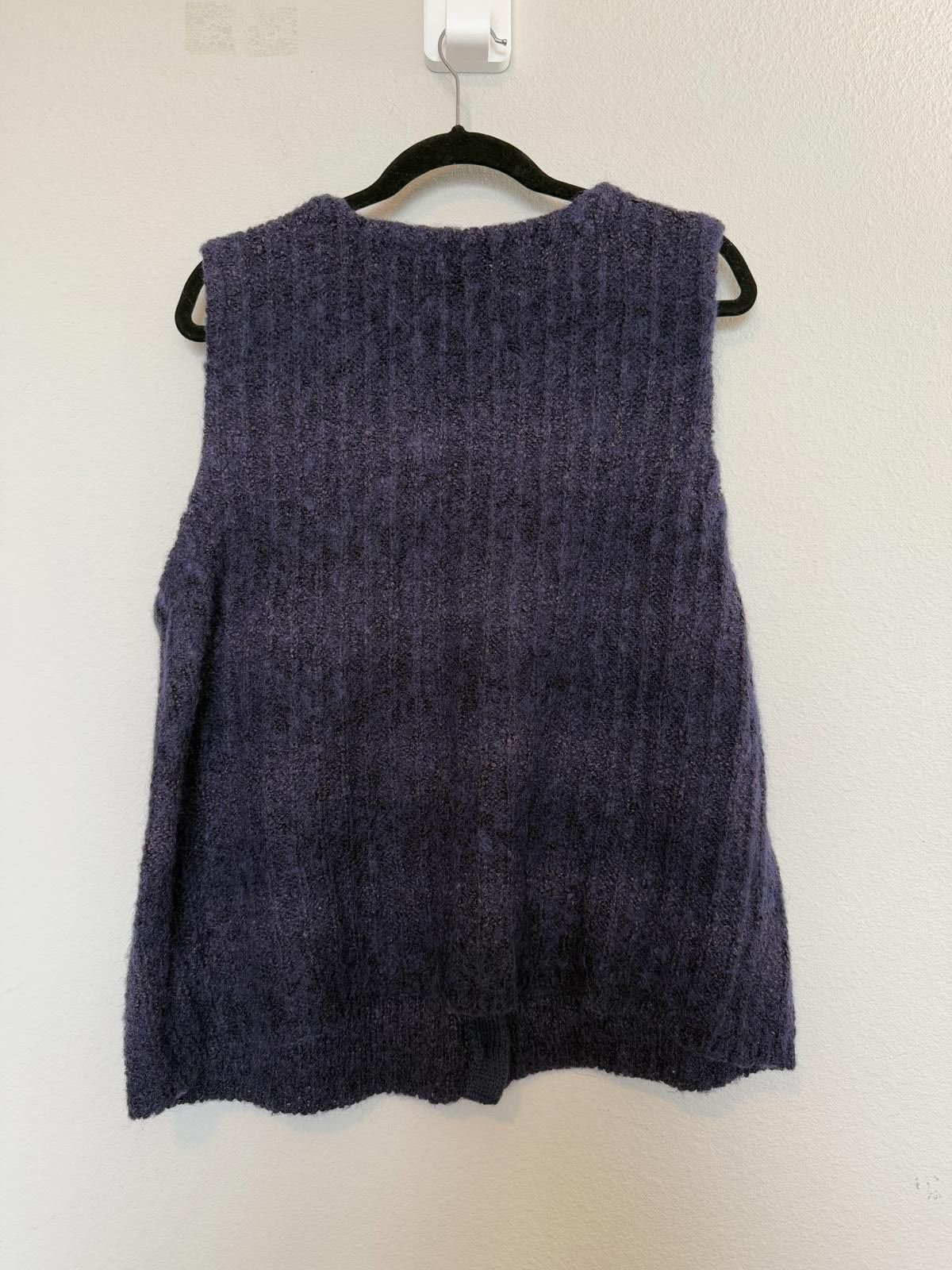 Russell Athletic Vintage 90s RUSS Women's Purple Wool Knit Sweater Vest Size XL / US 12-14 / IT 48-50 - 6 Thumbnail