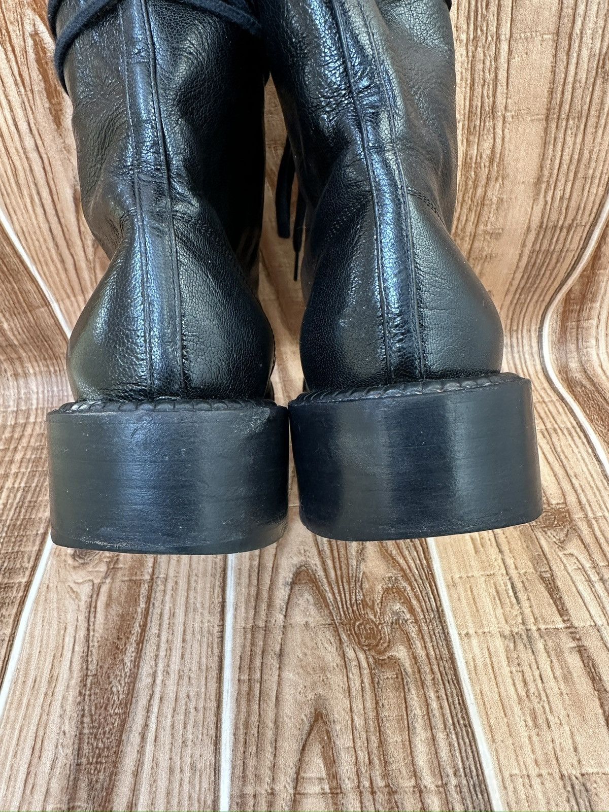 Chanel Chanel interlocking CC Logo Utah Eagle Black Biker Boots Size US 7 / IT 37 - 13 Thumbnail