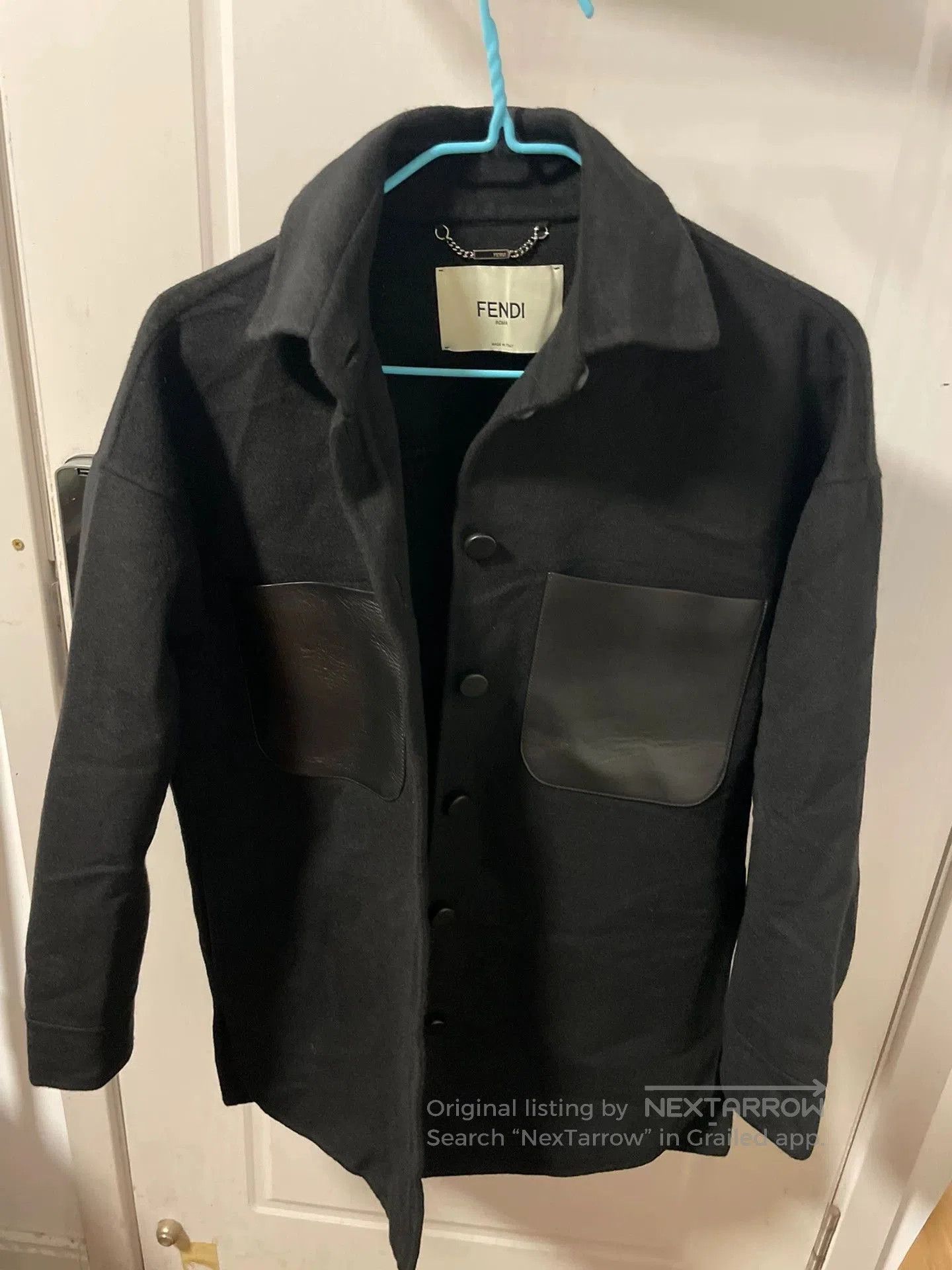 Fendi FENDI Black Paneled Pocket Cashmere Coat. Size US M / EU 48-50 / 2 - 4 Thumbnail